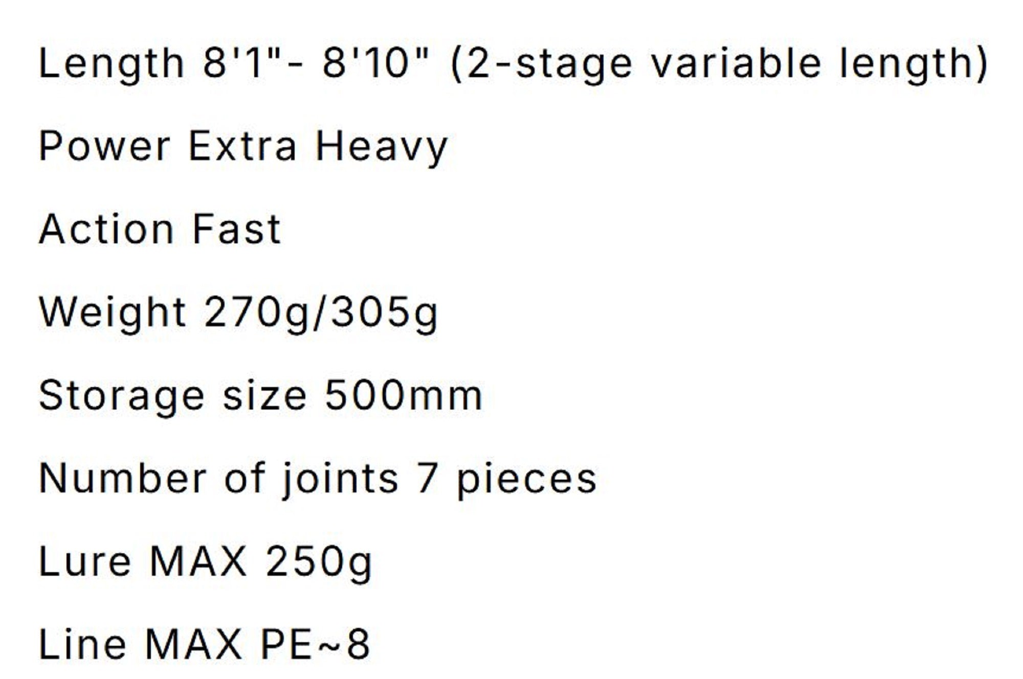 Monster Kiss Rod Baitcast Peak Hunt 81/810 XHC 7 Piece Travel Rod (2318)