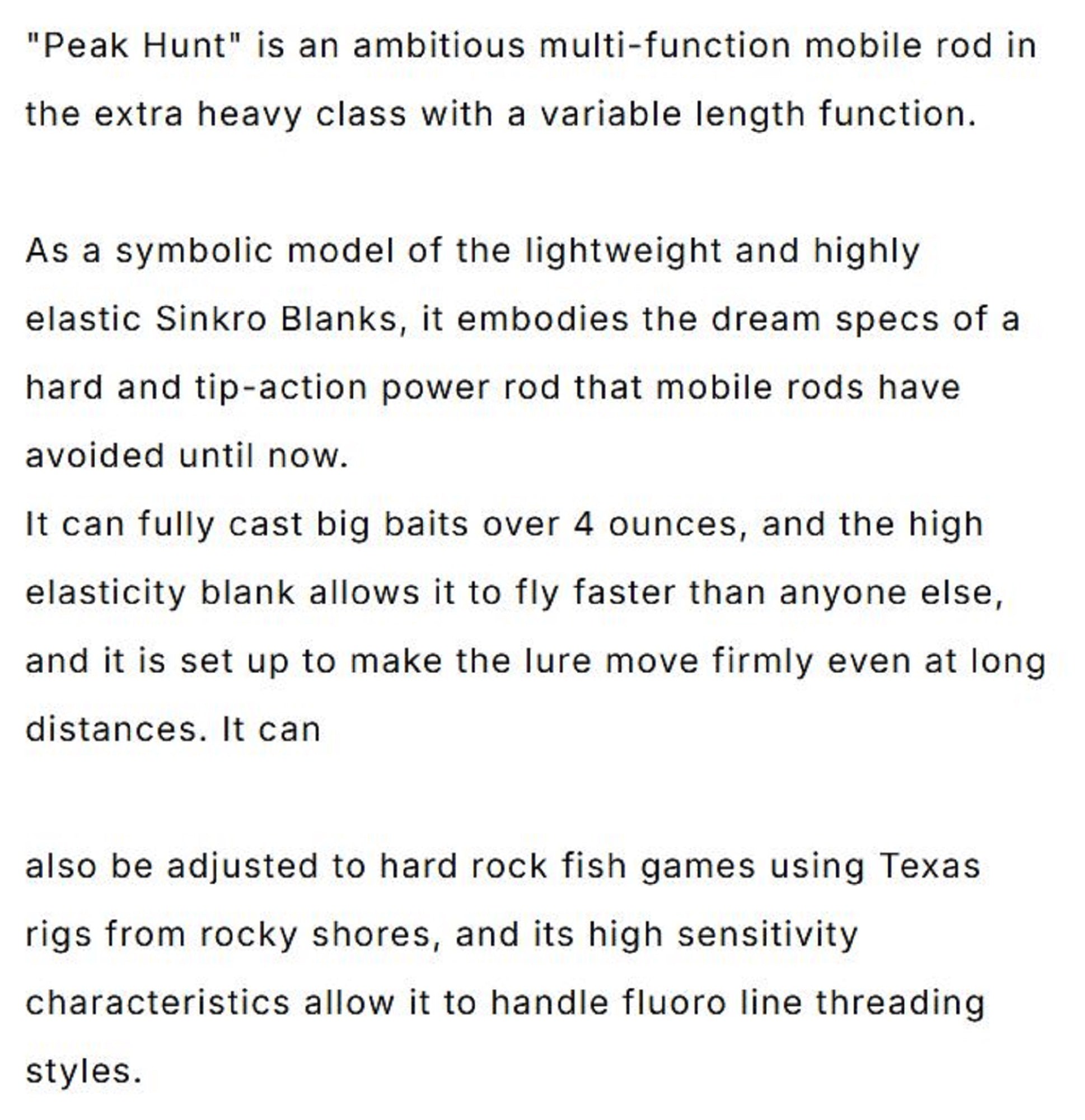 Monster Kiss Rod Baitcast Peak Hunt 81/810 XHC 7 Piece Travel Rod (2318)