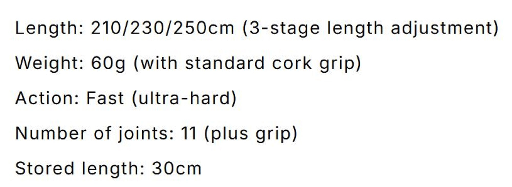 Monster Kiss Rod MX-02 Pole 30cm Telescopic 210/230/250 cm (2448)
