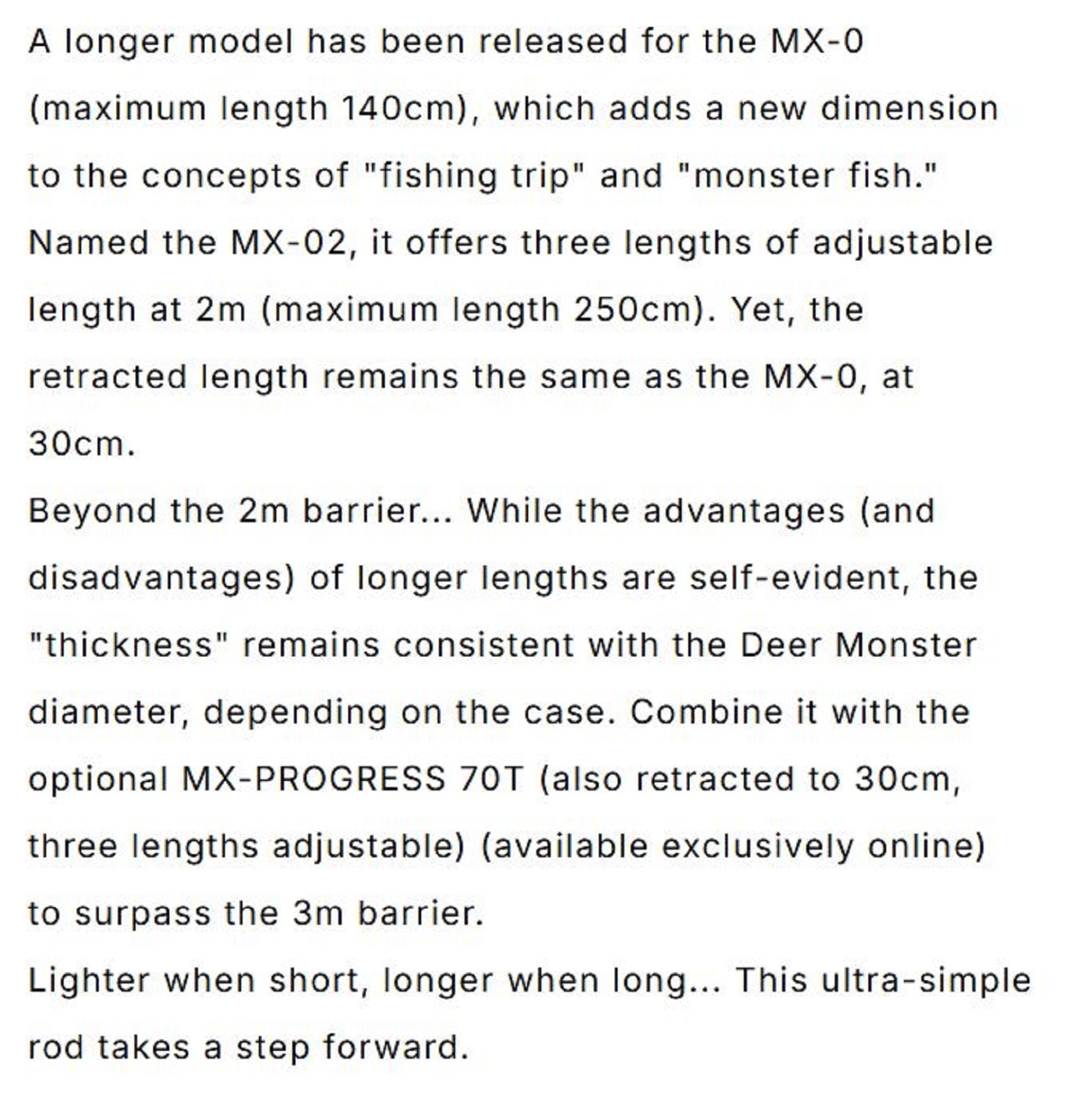 Monster Kiss Rod MX-02 Pole 30cm Telescopic 210/230/250 cm (2448)