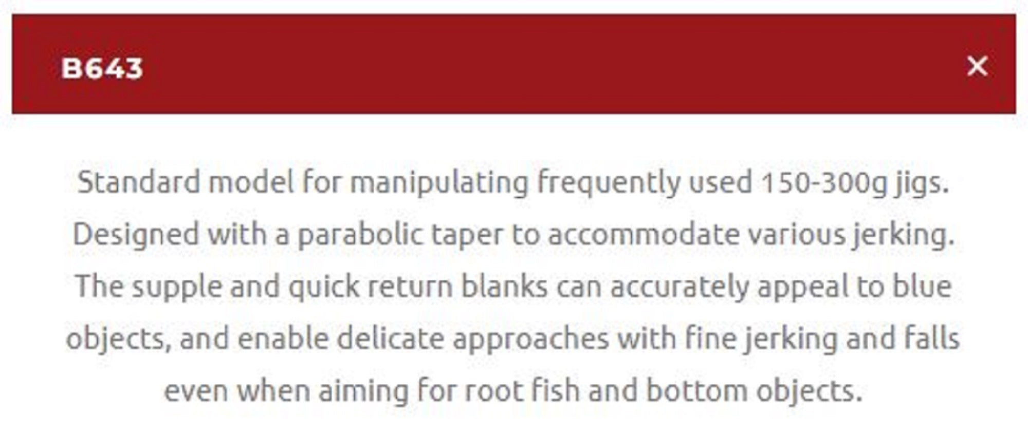 Xesta Rod Baitcast Slow Emotion Cork Limited B643 (5717)