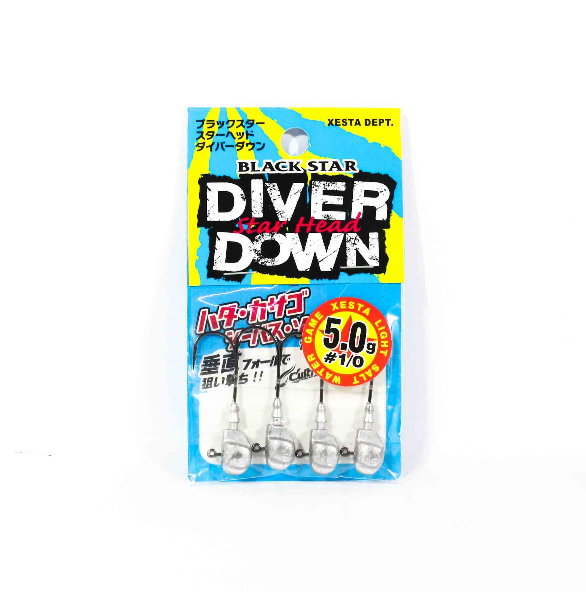 Xesta Jig Head Black Star Head Diver Down 5 grams Hook Size 1/0 (0803)
