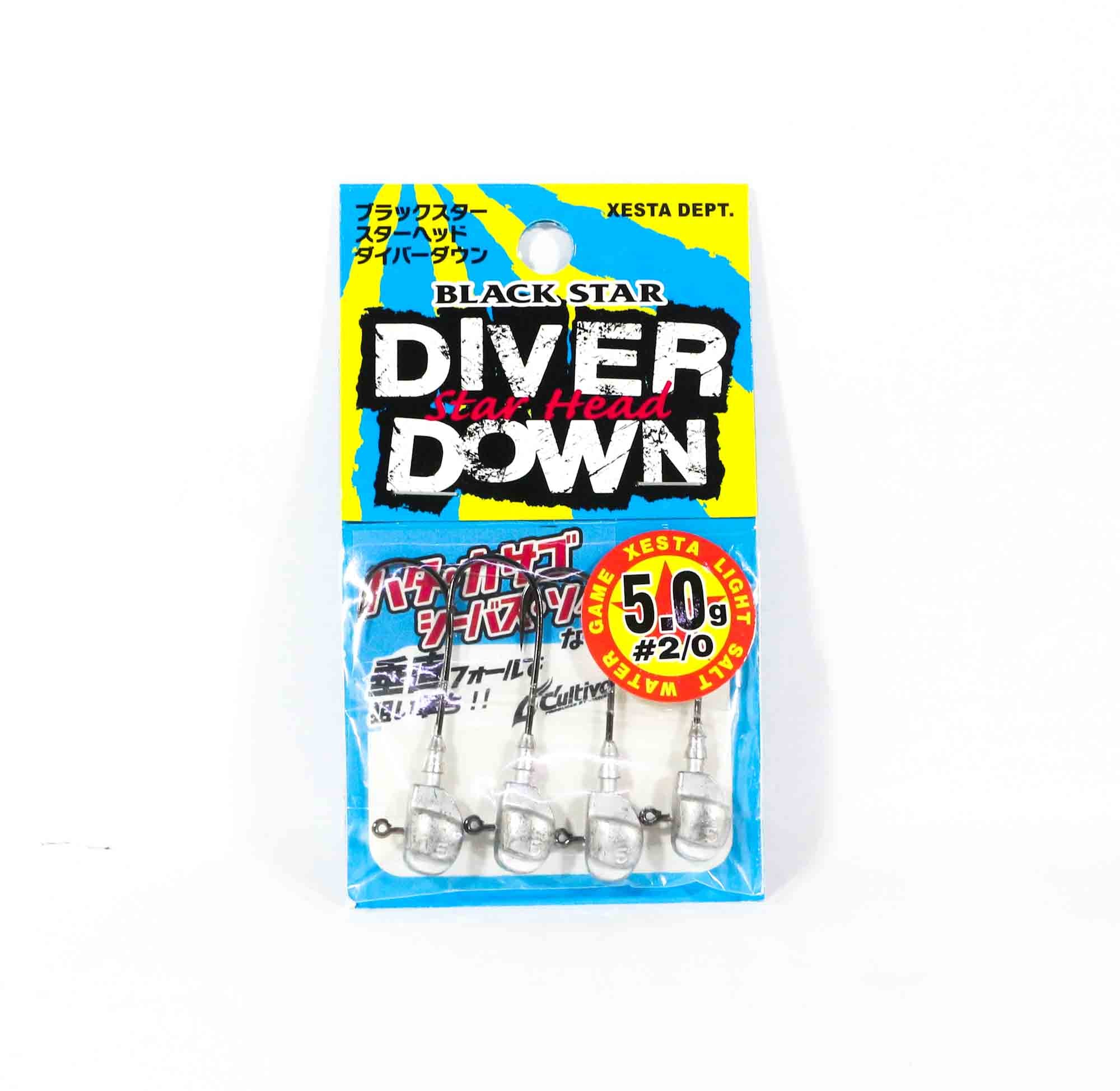 Xesta Jig Head Black Star Head Diver Down 5 grams Hook Size 2/0 (0810)
