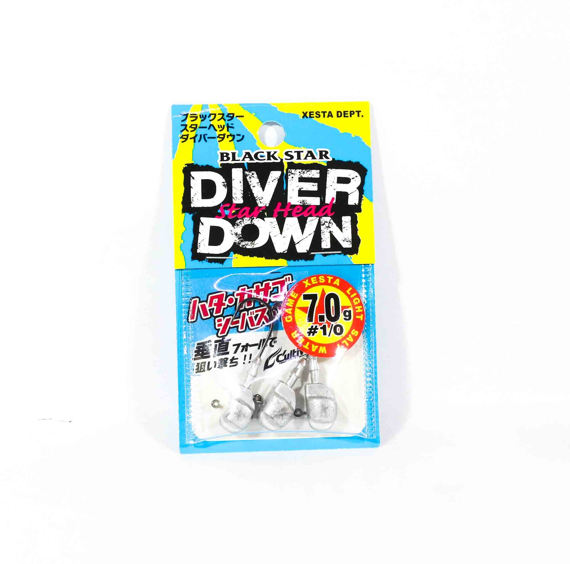 Xesta Jig Head Black Star Head Diver Down 7 grams Hook Size 1/0 (0827)