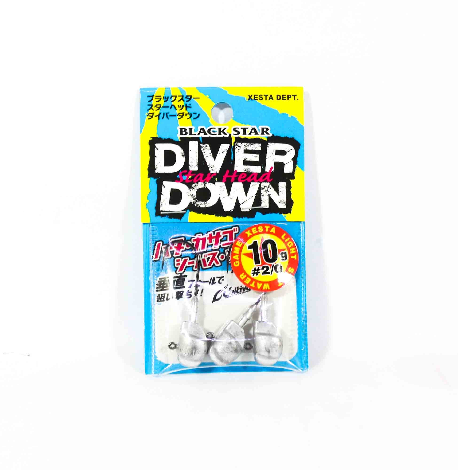 Xesta Jig Head Black Star Head Diver Down 10 grams Hook Size 2/0 (0858)
