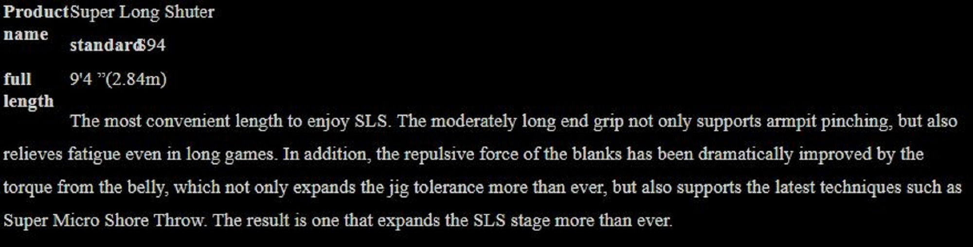 Xesta Rod Spinning Runway SLS S94 Super Long Shooter (1022)