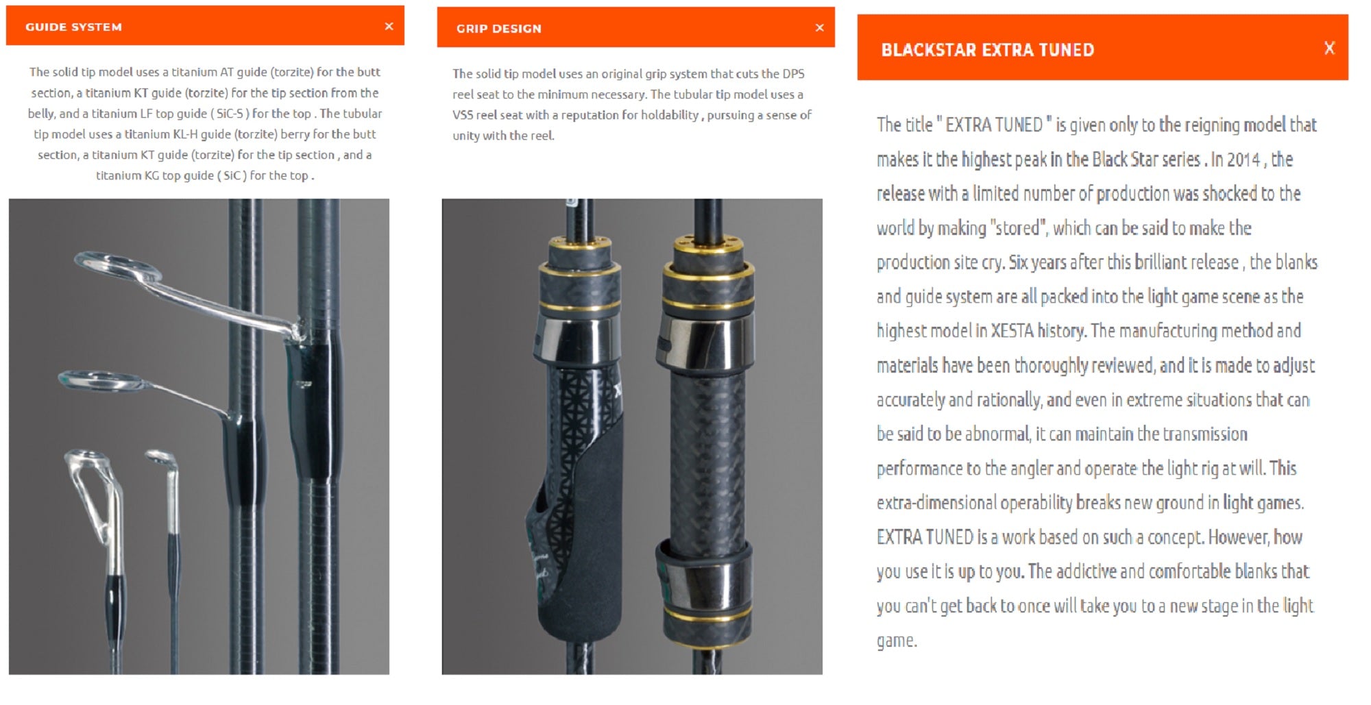 Xesta Rod Spinning Black Star Extra Tuned S58LX-S SS Alternative (7994)