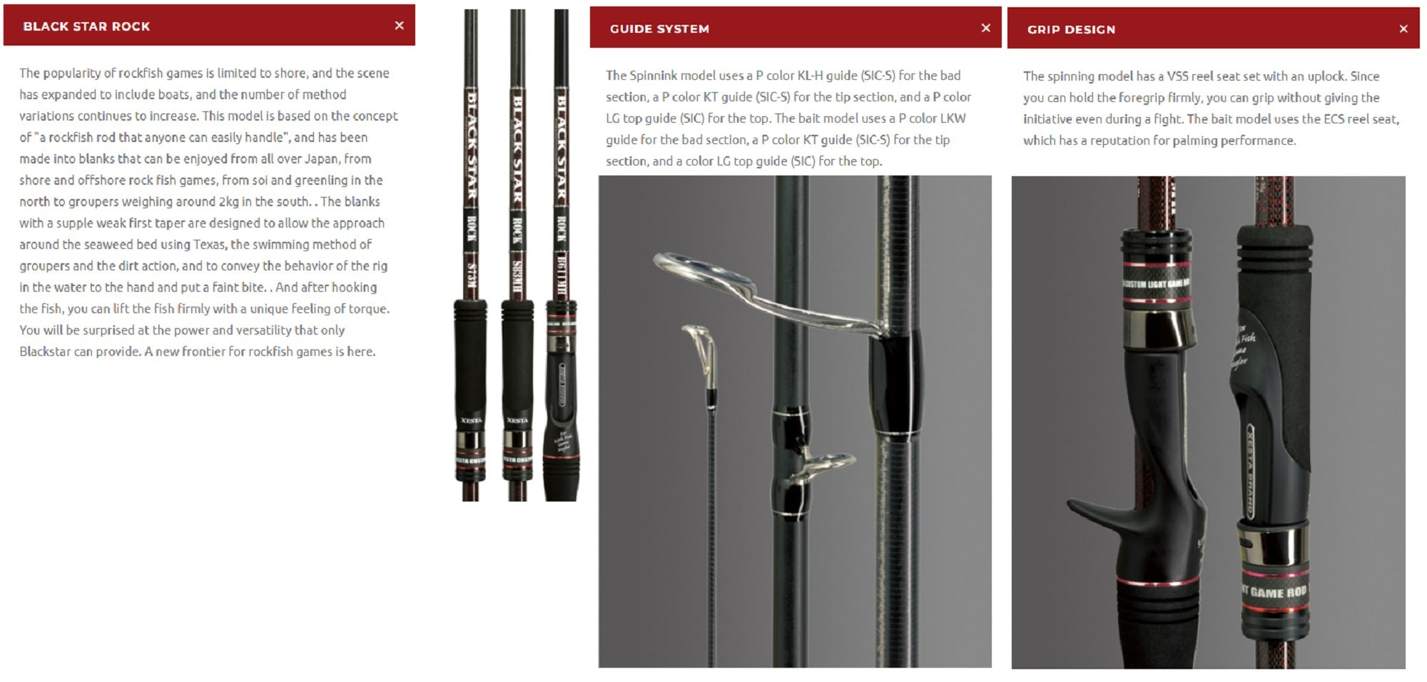 Xesta Rod Baitcast Black Star B611 MH Rockin Boat Hunter (8045)