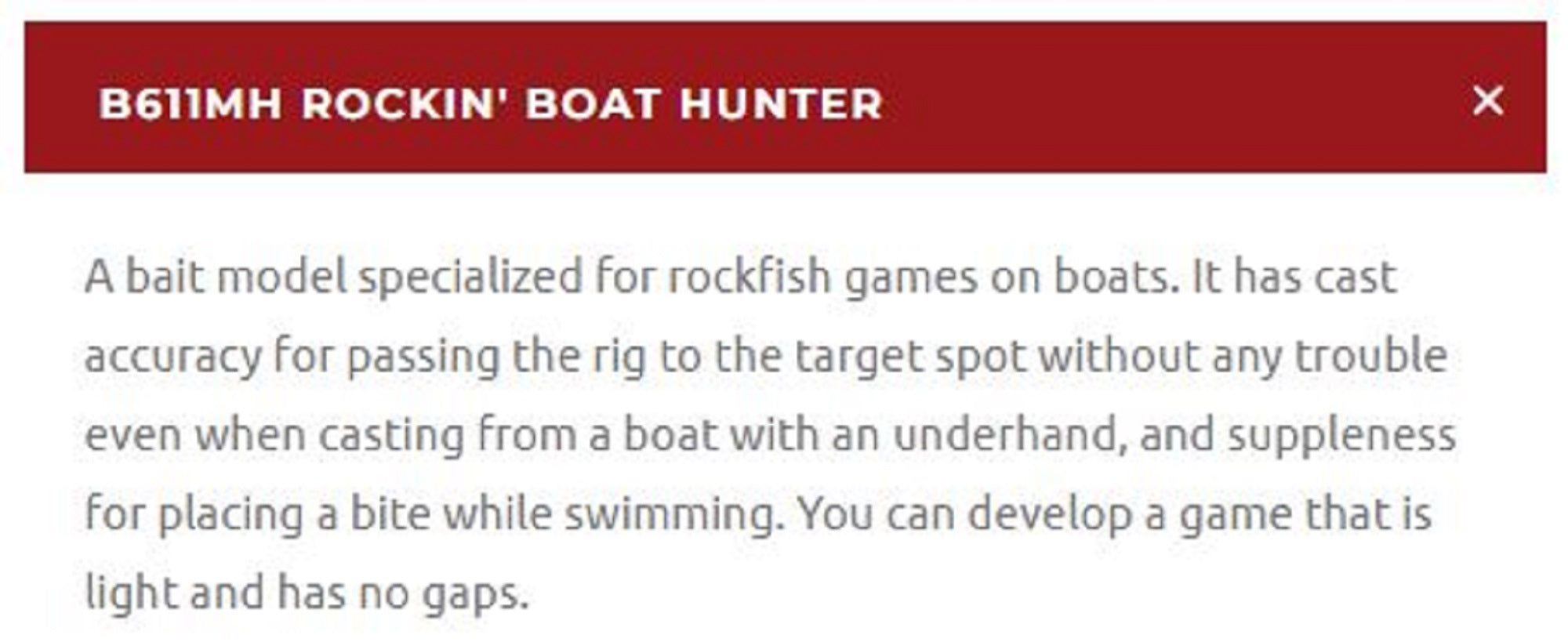 Xesta Rod Baitcast Black Star B611 MH Rockin Boat Hunter (8045)