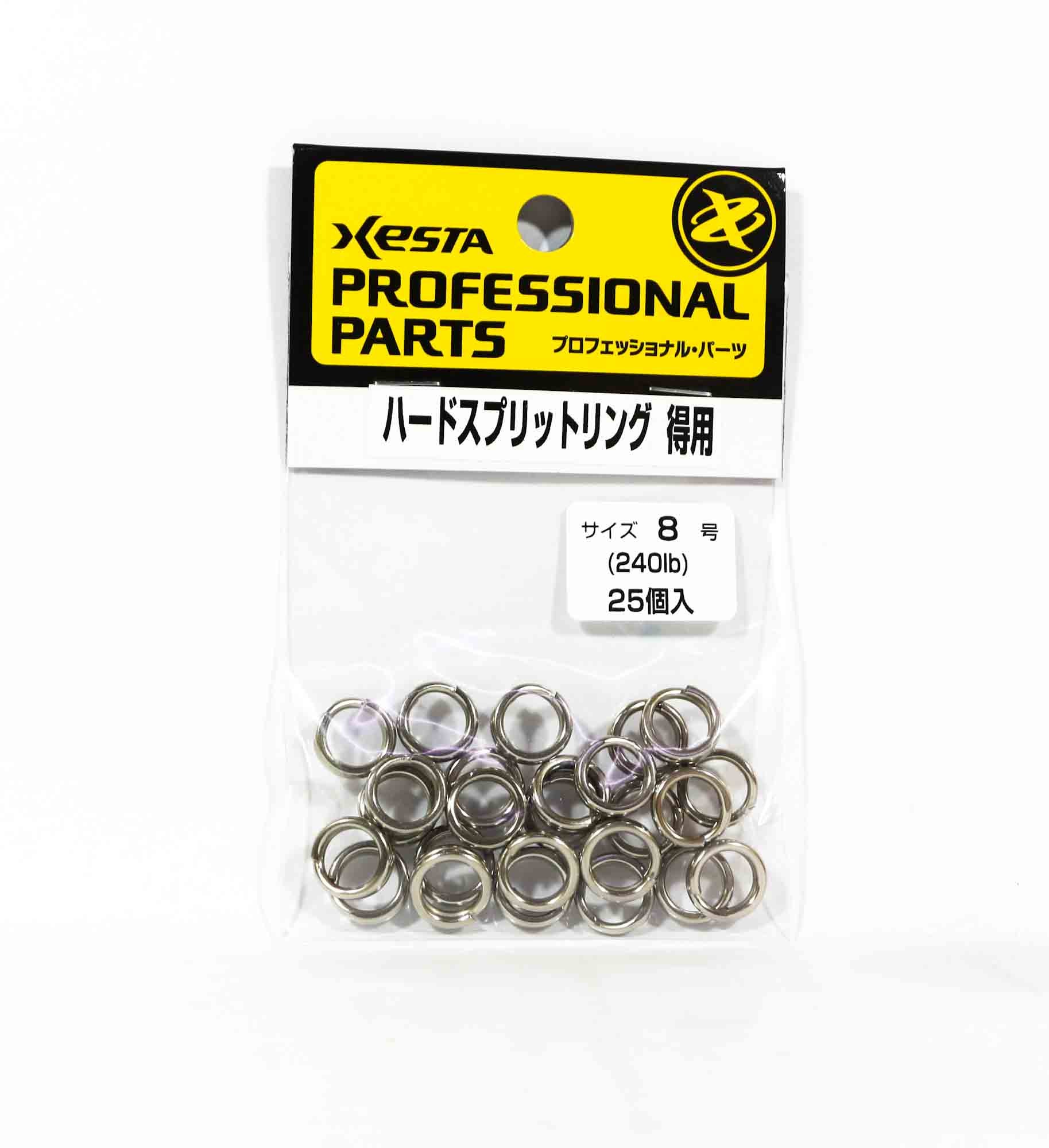 Xesta Hard Split Rings Value Pack Yellow Package Size 8, 25 pieces (9141)