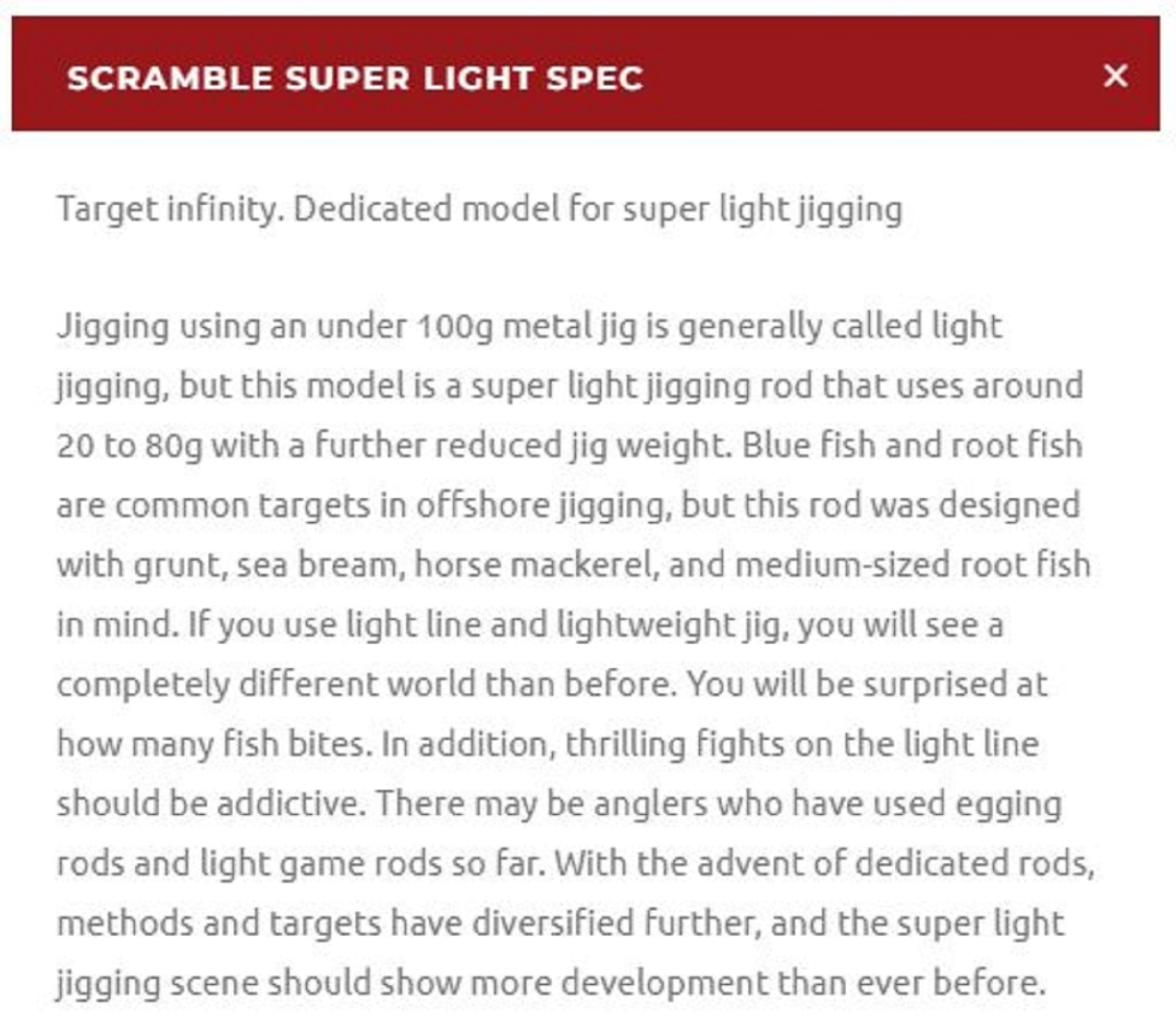 Xesta Rod Baitcast Scramble Super Light Jigging B69L-LS (7252)