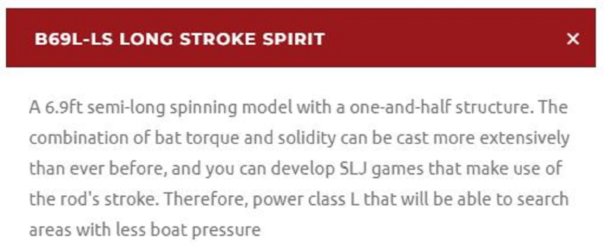 Xesta Rod Baitcast Scramble Super Light Jigging B69L-LS (7252)