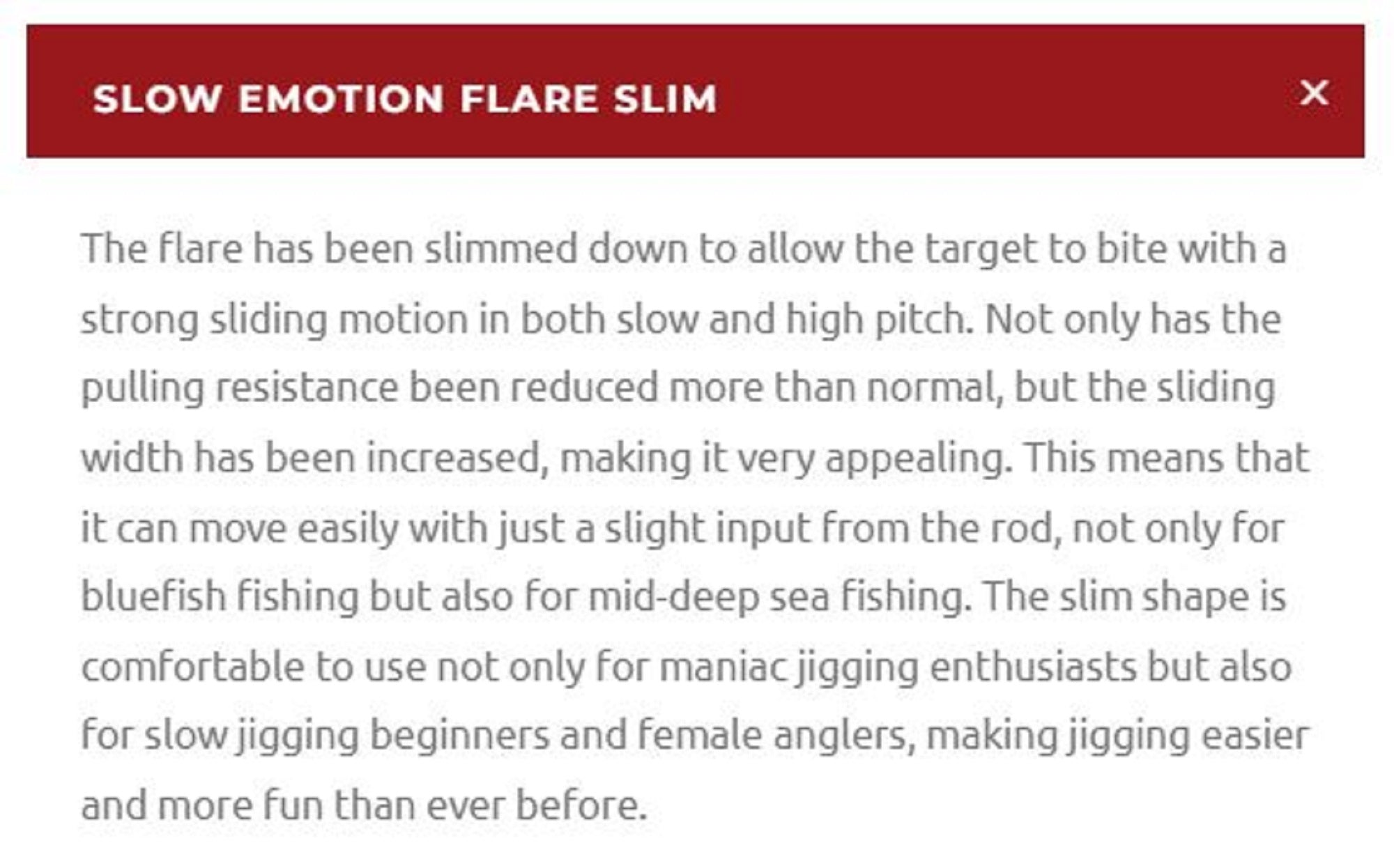Xesta Metal Jig Slow Emotion Flare Slim 210 grams PLINE (0311)