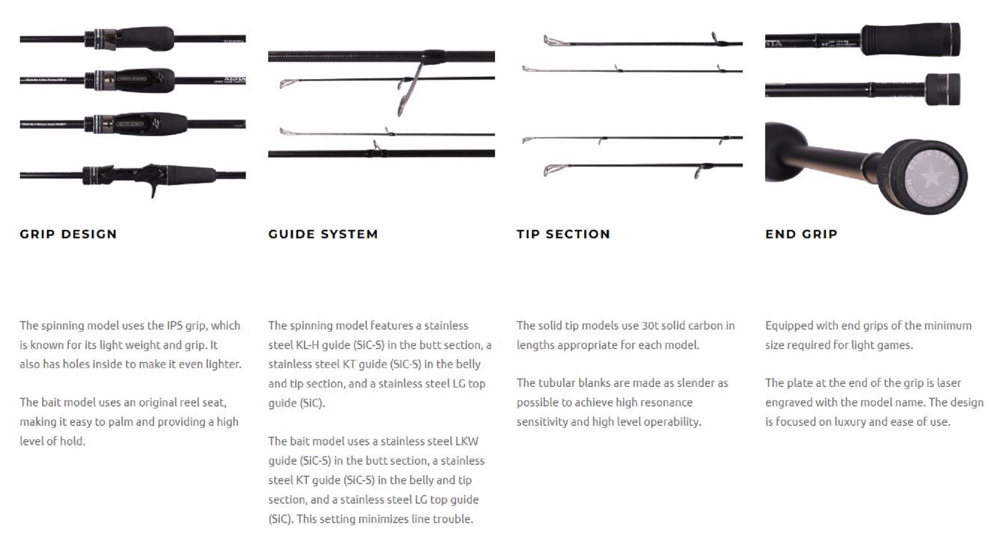 Xesta Rod Spinning Black Star S78 M-S Avenge Shot (4318)