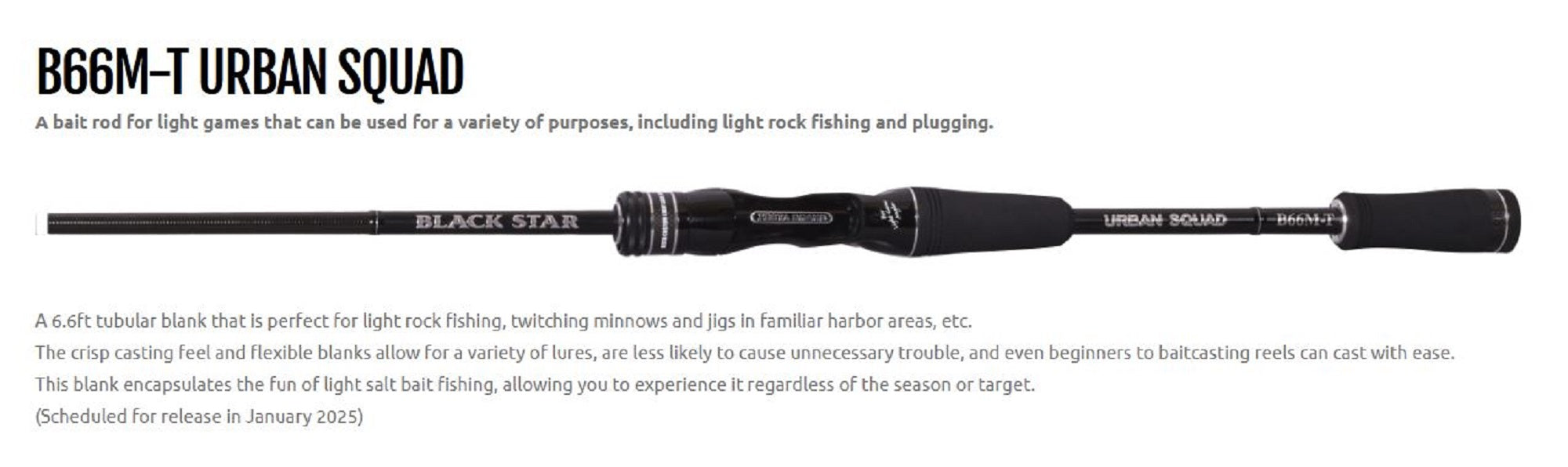 Xesta Rod Baitcast Black Star B66 M-T Urban Squad (4356)