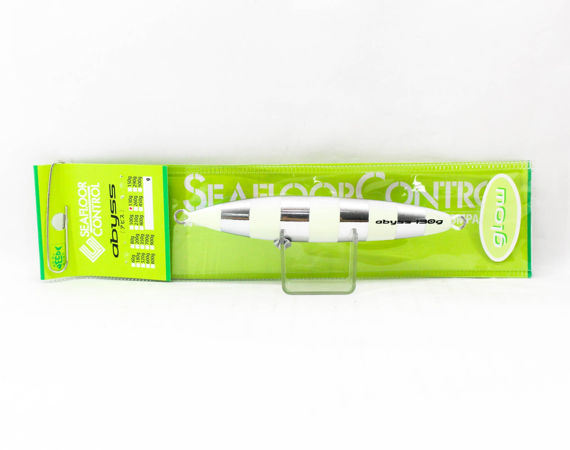 Seafloor Control Metal Jig Abyss 130 grams Titan Zebra Glow (7736)