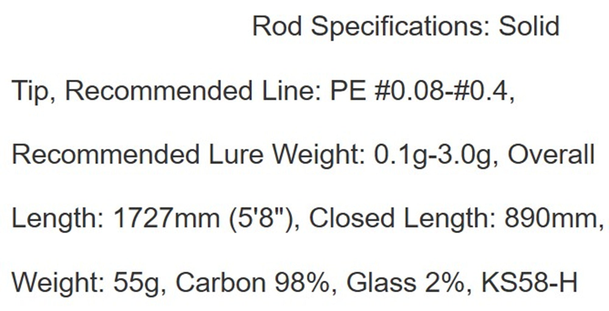 Rob Lure Rod Spinning Konig Snaker KS56-H (7009)