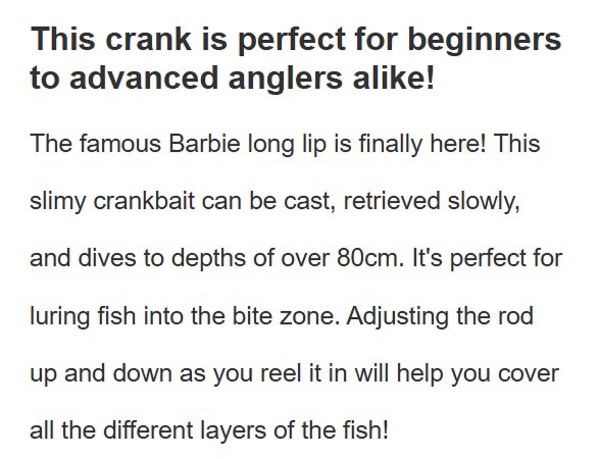 Rob Lure Barbie Long SS 30.5mm Slow Sinking Lure 8 (5936)