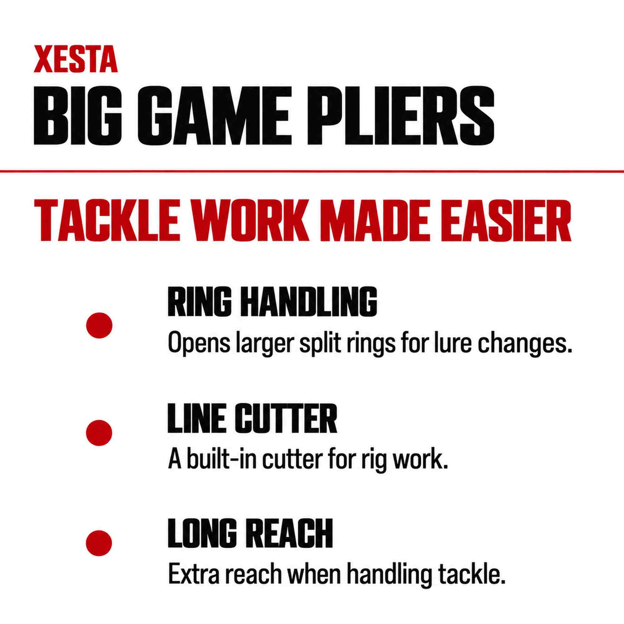 Xesta Big Game Pliers Stainless Steel VC Long 21.5cm (1134)