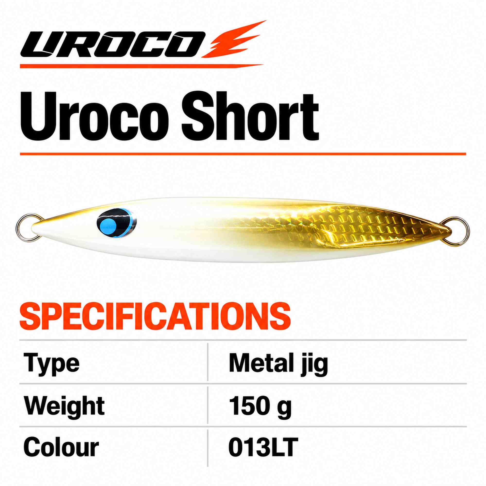 Uroco Metal Jig Uroco Short 150 grams 013LT (2366)