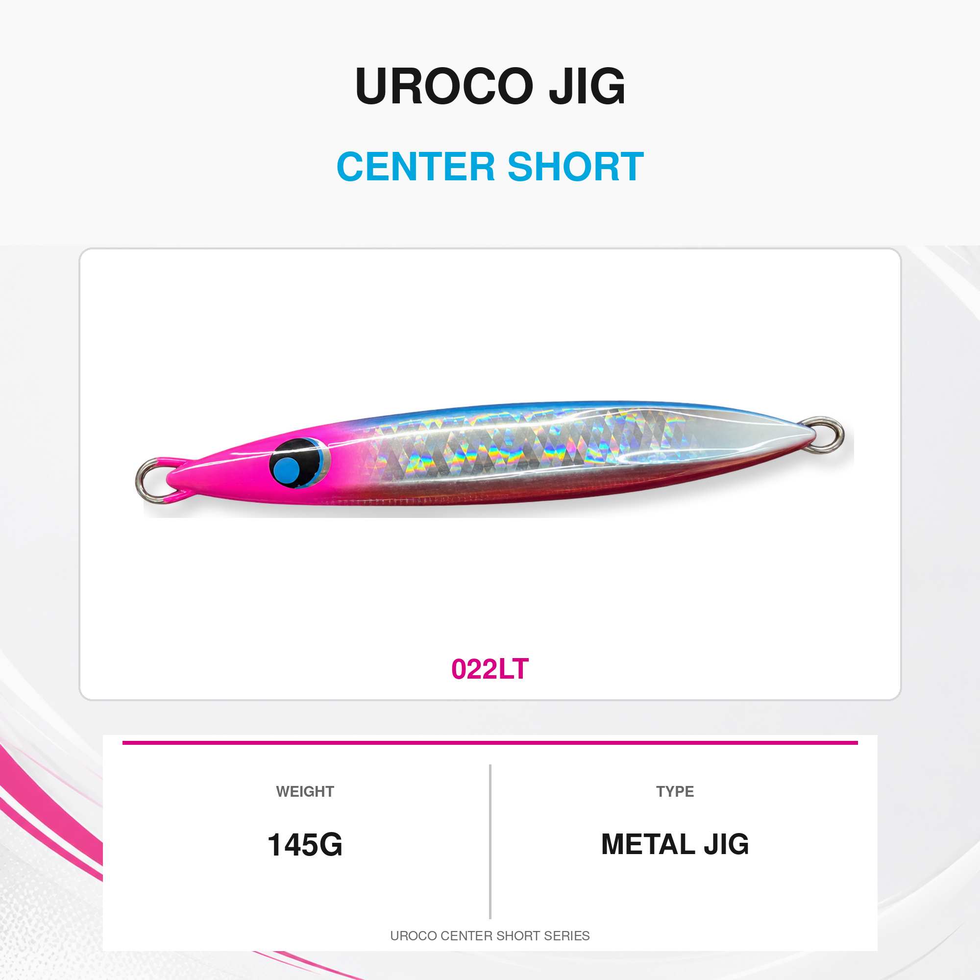 Uroco Metal Jig Uroco Center Short 145 grams 022LT (2694)