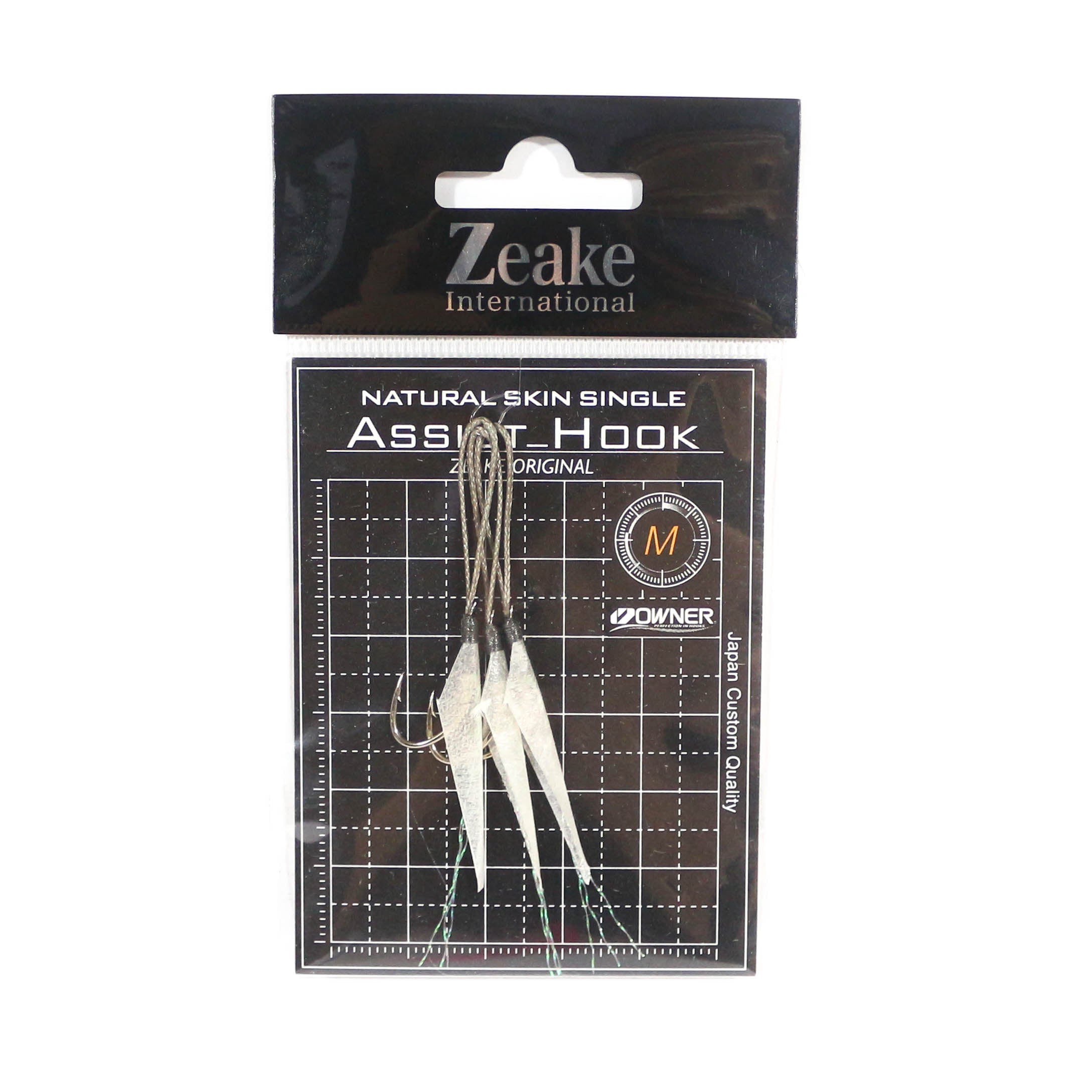 Zeake Assist Hook Single Fish Skin SLJ 3 per pack M (Size 4) (1984)