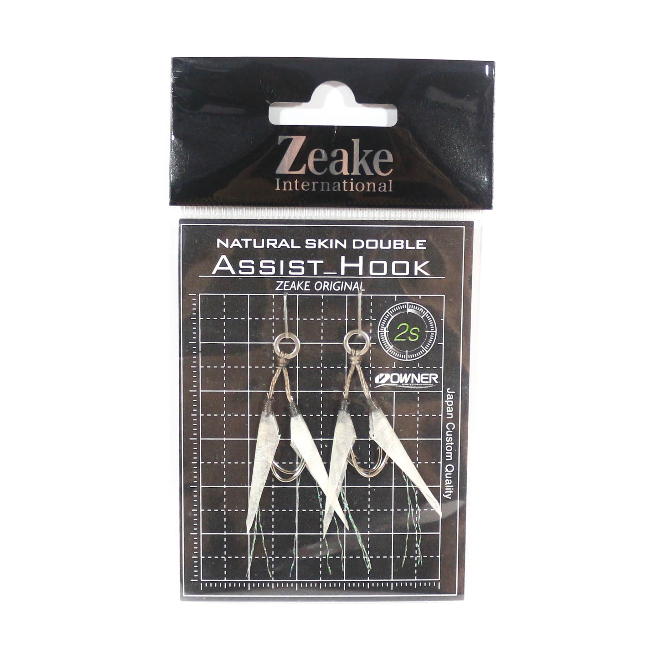 Zeake Assist Hook Double Fish Skin SLJ 2 per pack 2S (Size 9) (3049)
