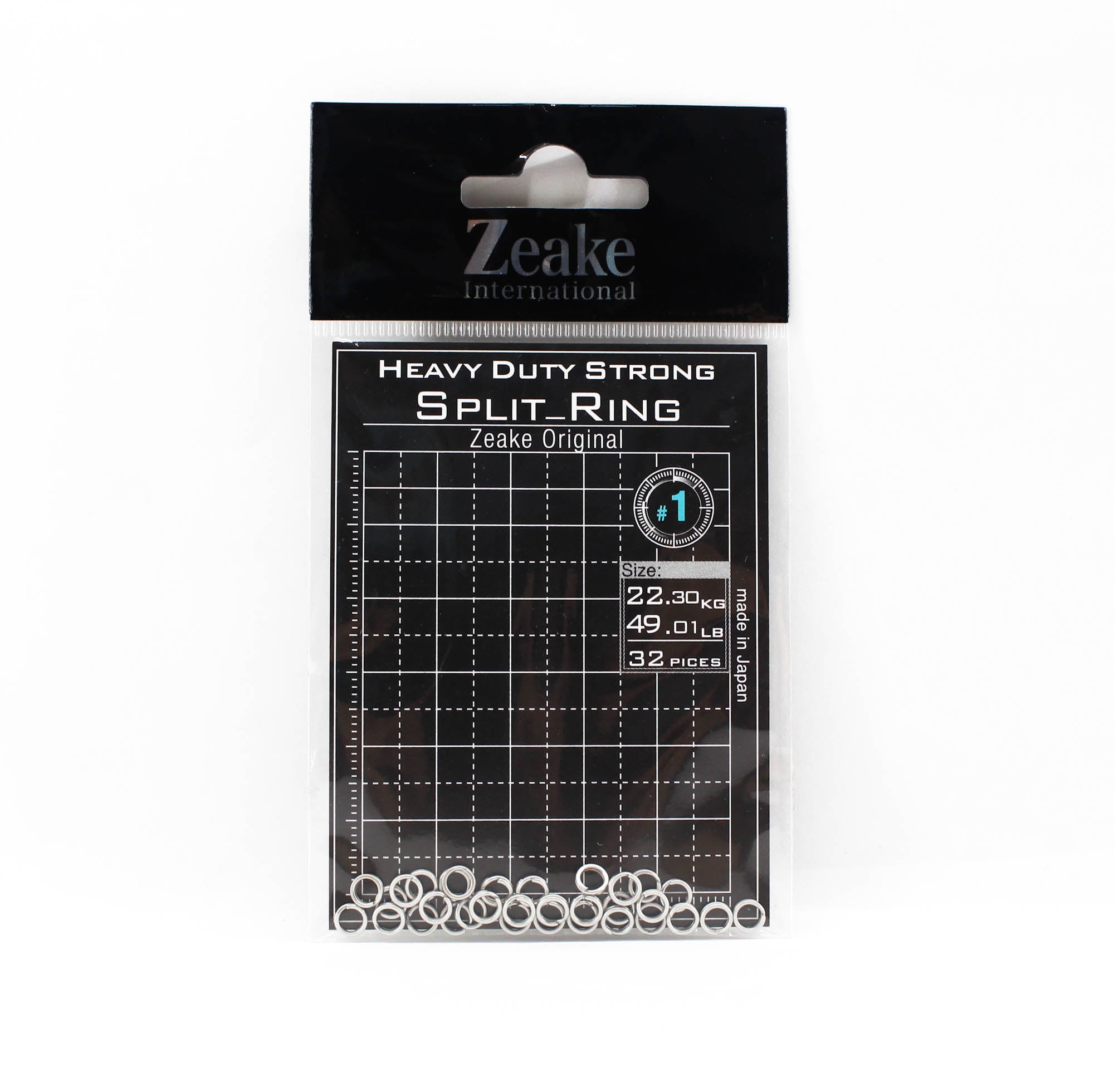 Zeake Split Rings Heavy Duty Size 1, 49.01lb-32 rings 1 (3179)