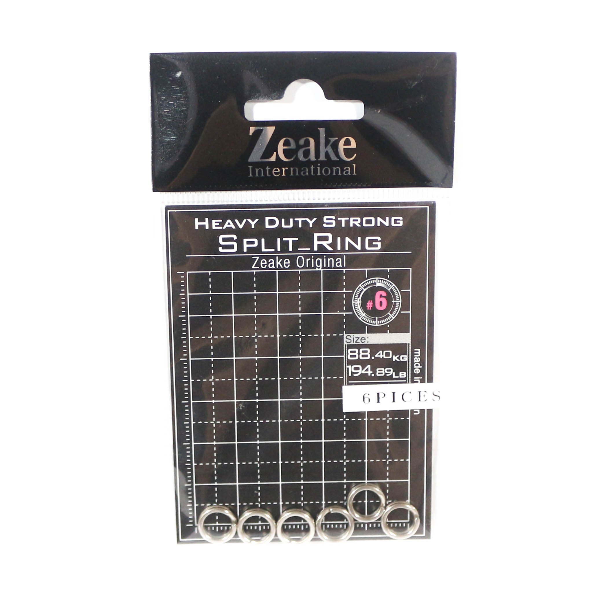 Zeake Split Rings Heavy Duty Size 6, 194.89lb-6 rings 6 (3223)