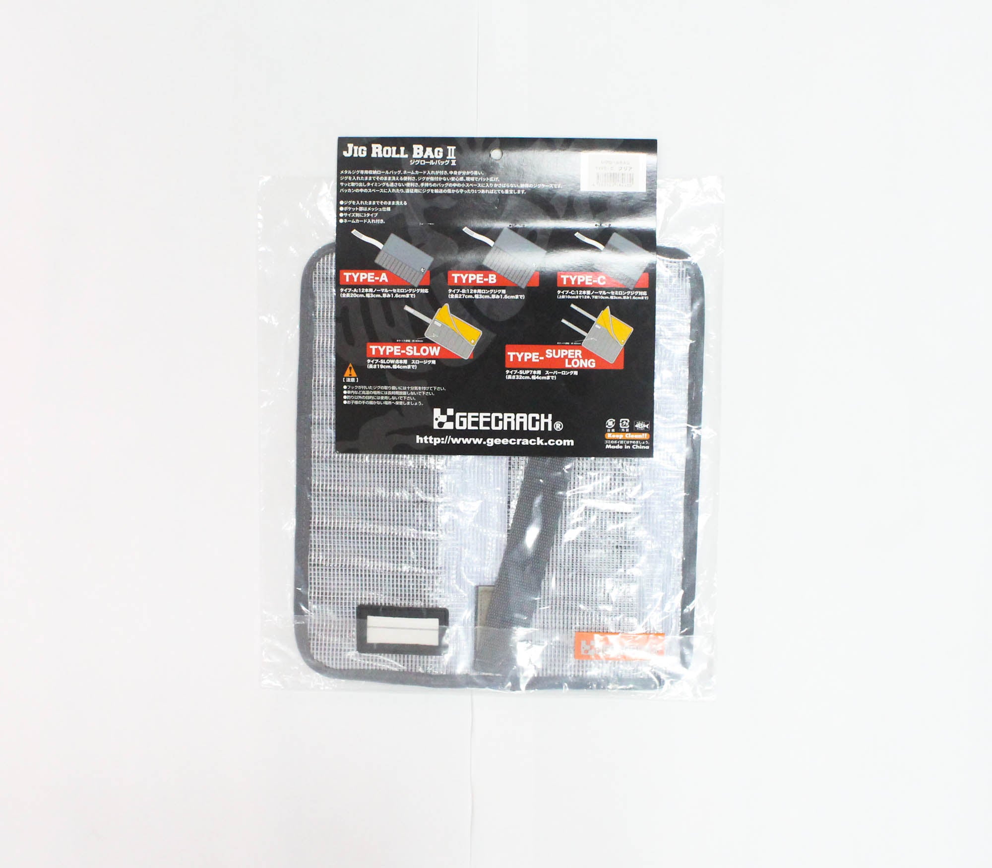 Gee Crack Jig Roll Bag Type C 24 Pockets Max Length 14 cm Clear (4680)