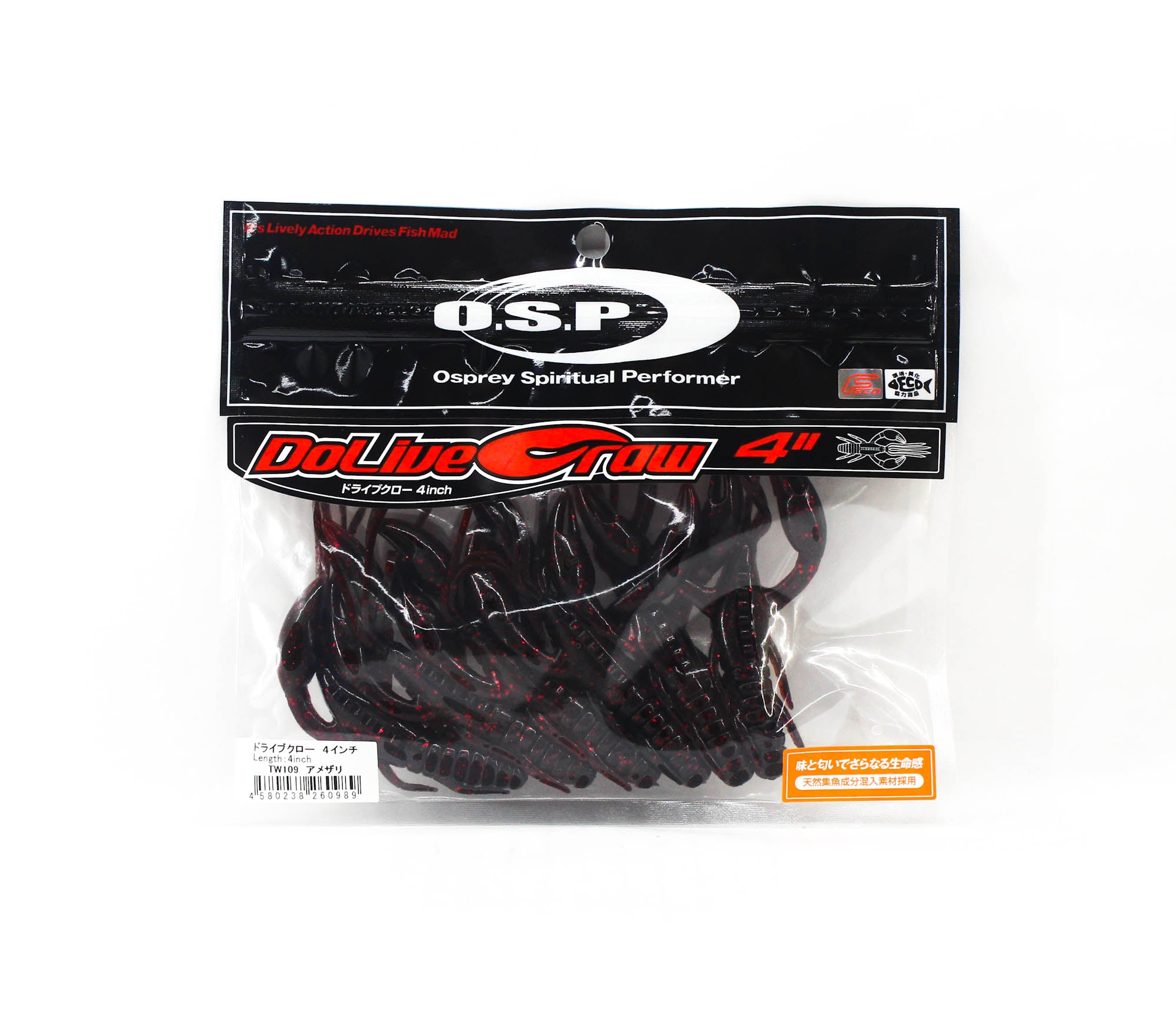 OSP Soft Lure Dolive Craw 4 Inches TW-109 (0989)