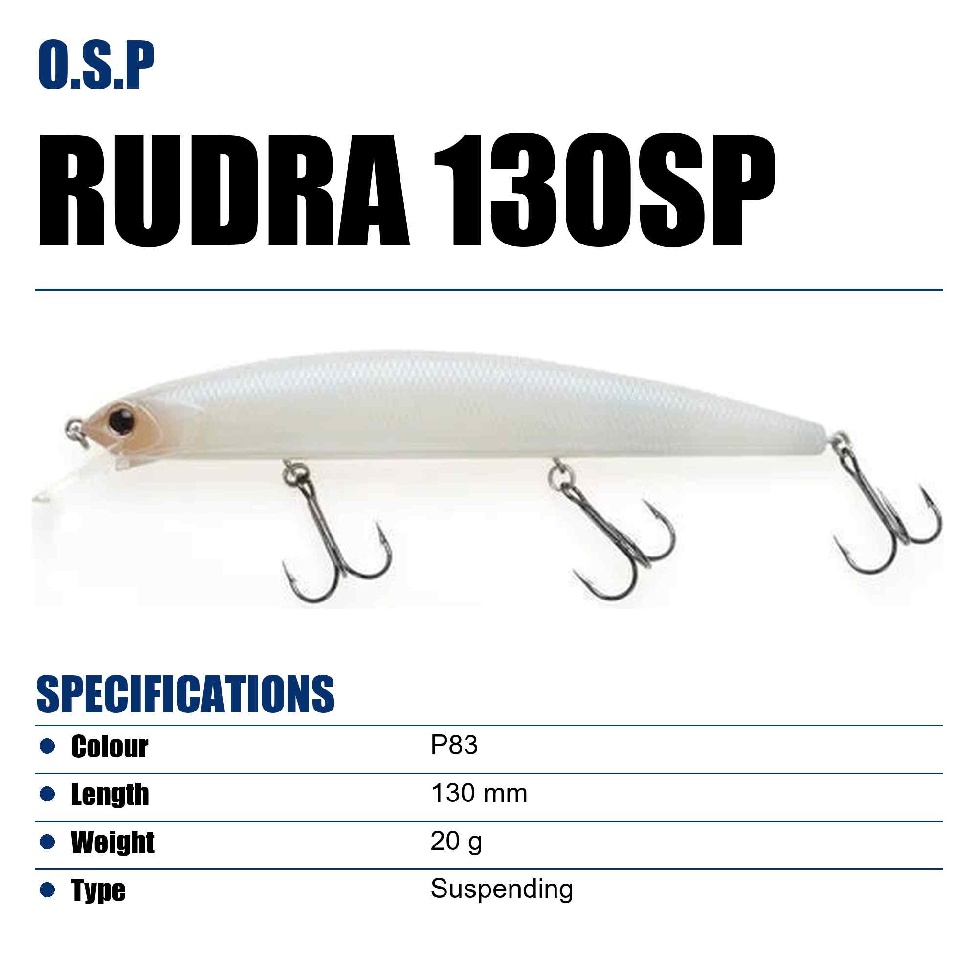 OSP Rudra 130 SP Suspend Lure P-83 (3850)