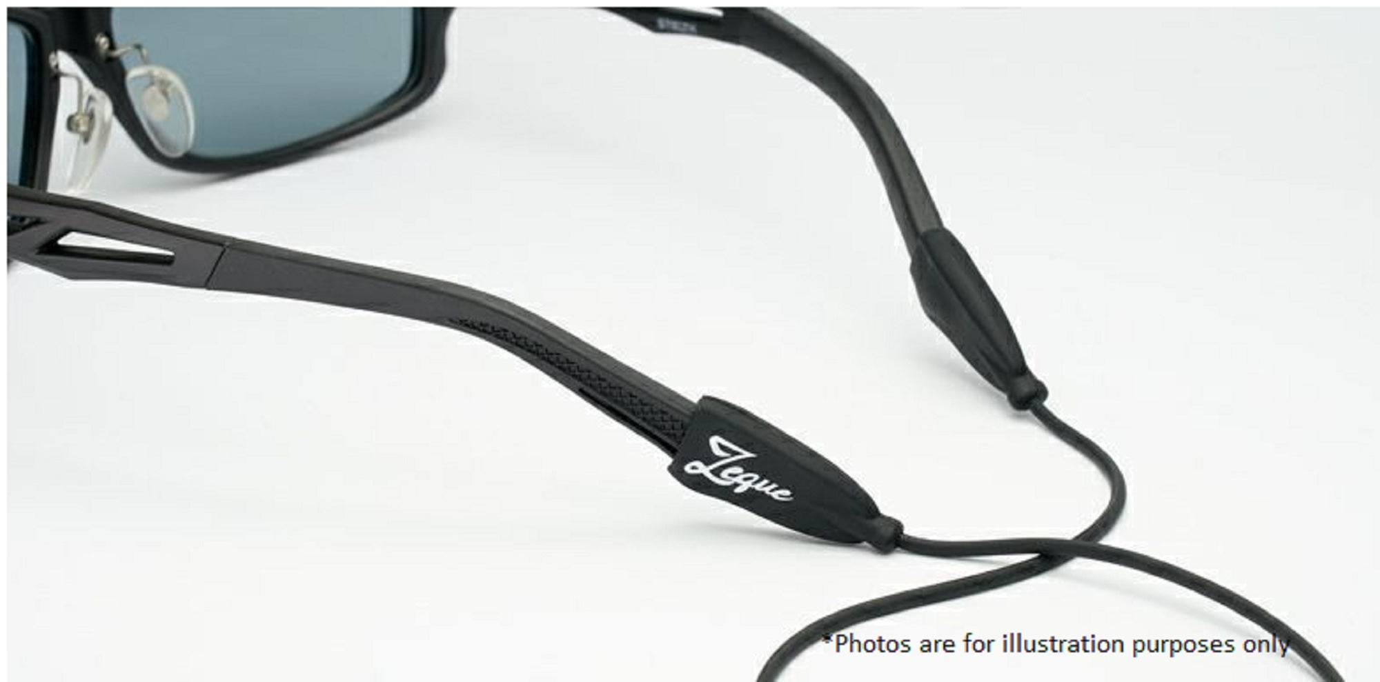 Zeque AS-028 Glass Cord Eye Wear Retainer Magnetic 40.5cm Black (8966)