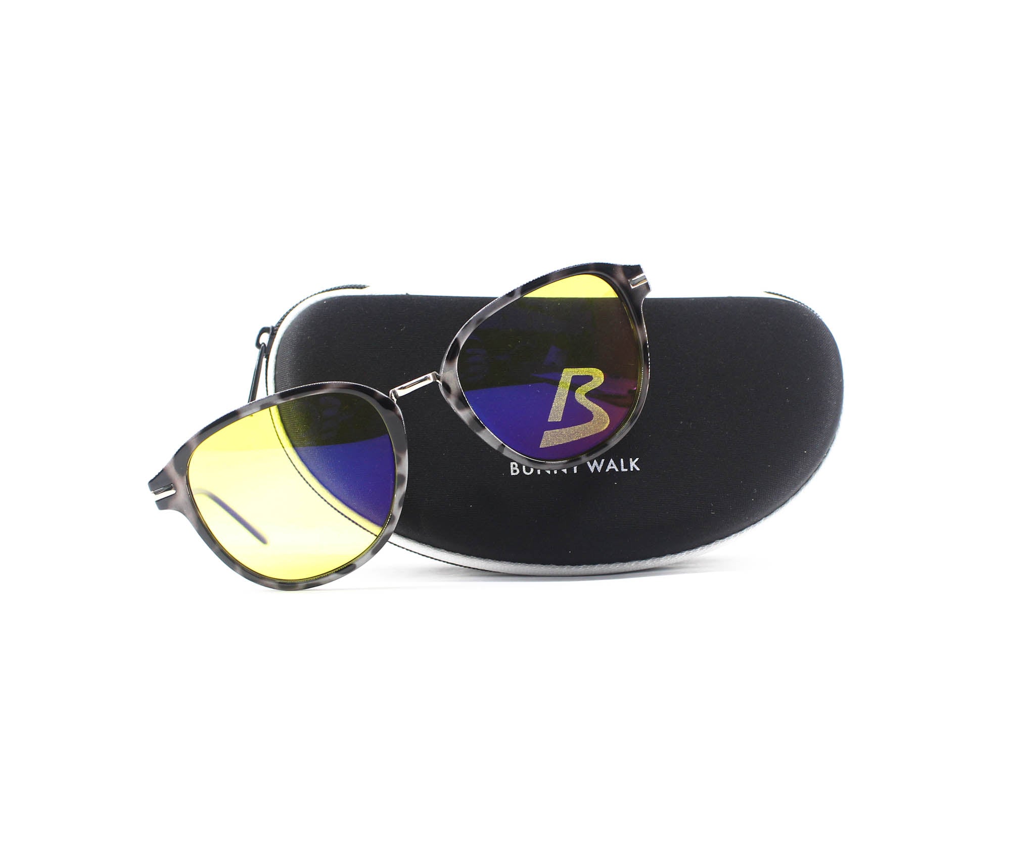 Bunny Walk BW-0225Y Sunglasses Polarised Demi Blk/Yellow (1393)