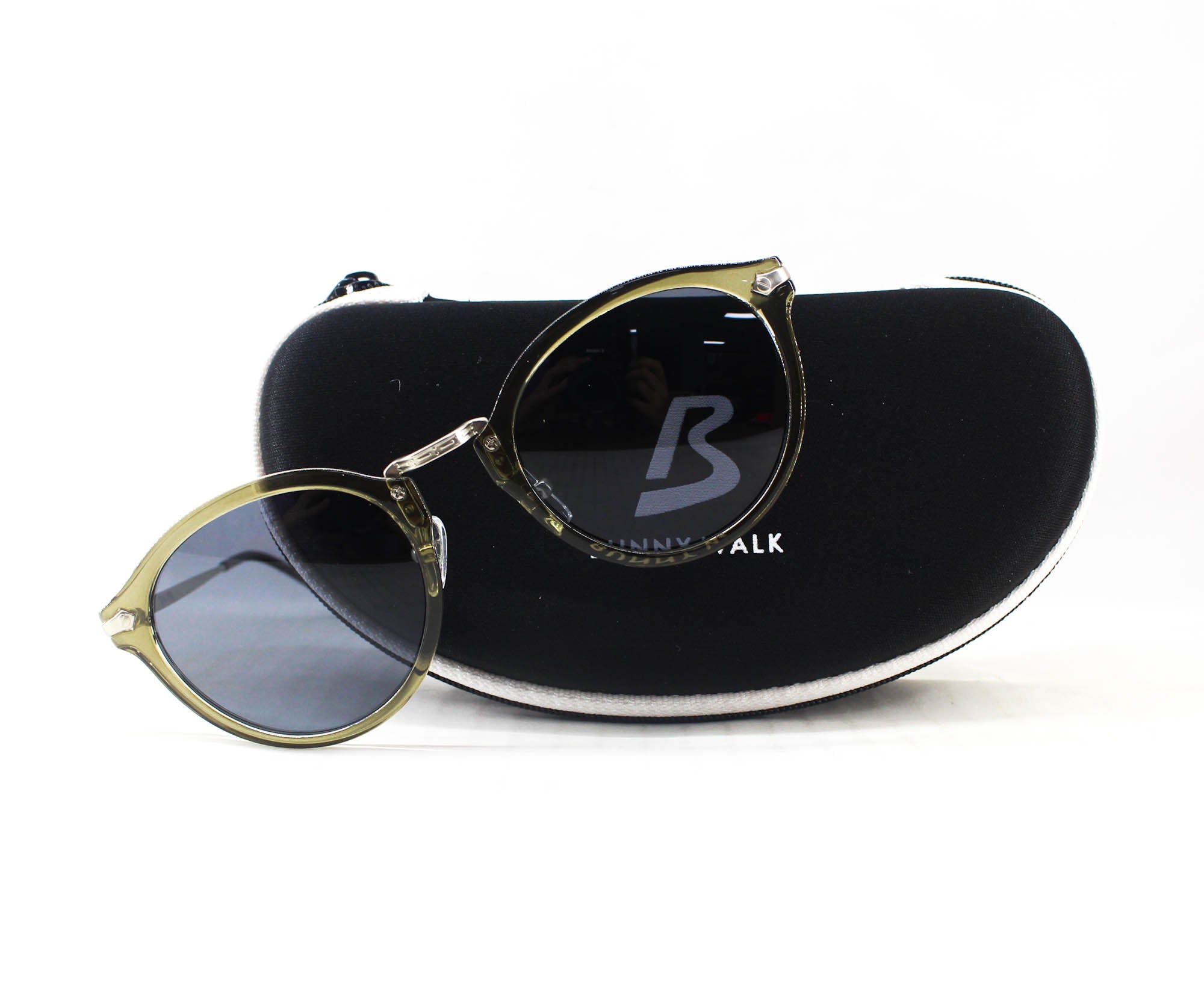 Bunny Walk BW-0280F Sunglasses Polarised Clear Olive Gray (1935)