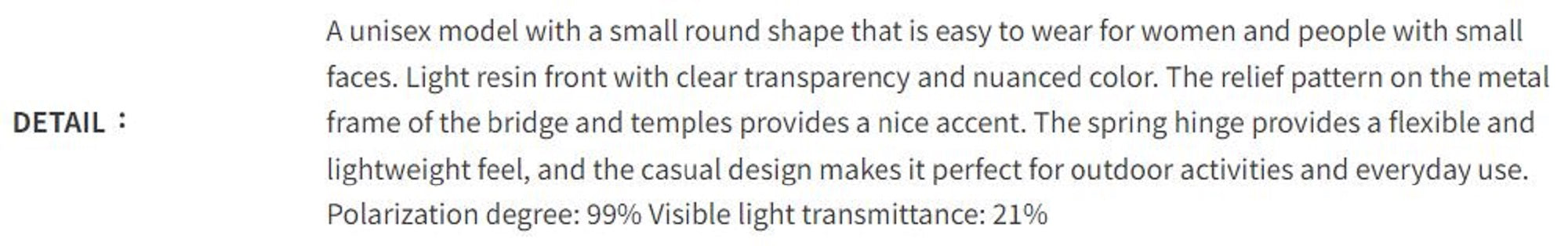 Bunny Walk BW-0280F Sunglasses Polarised Clear Olive Gray (1935)