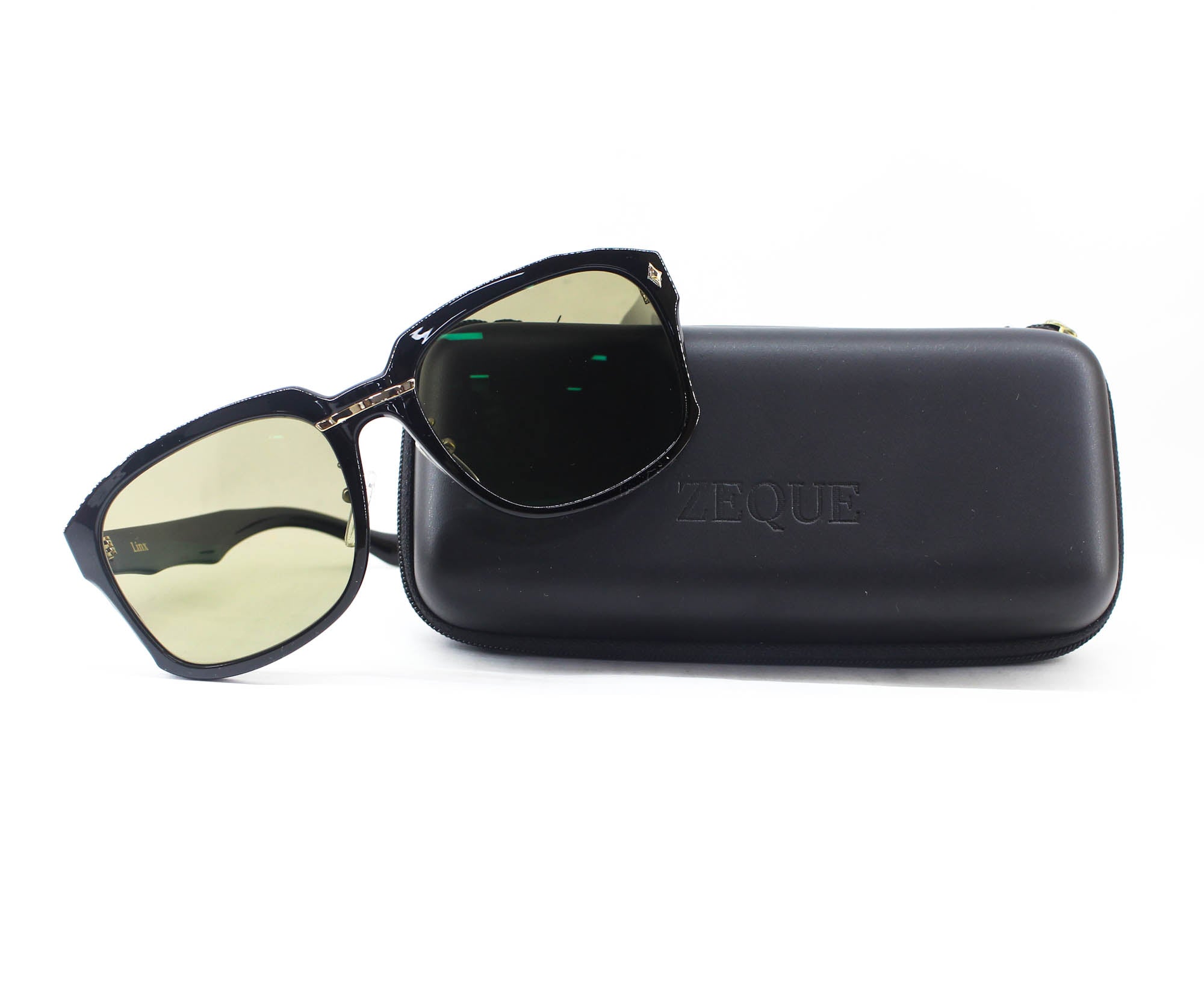 Zeque Polarised Fishing Sunglasses Linx F-2100 Black Gloss TVS (5858)