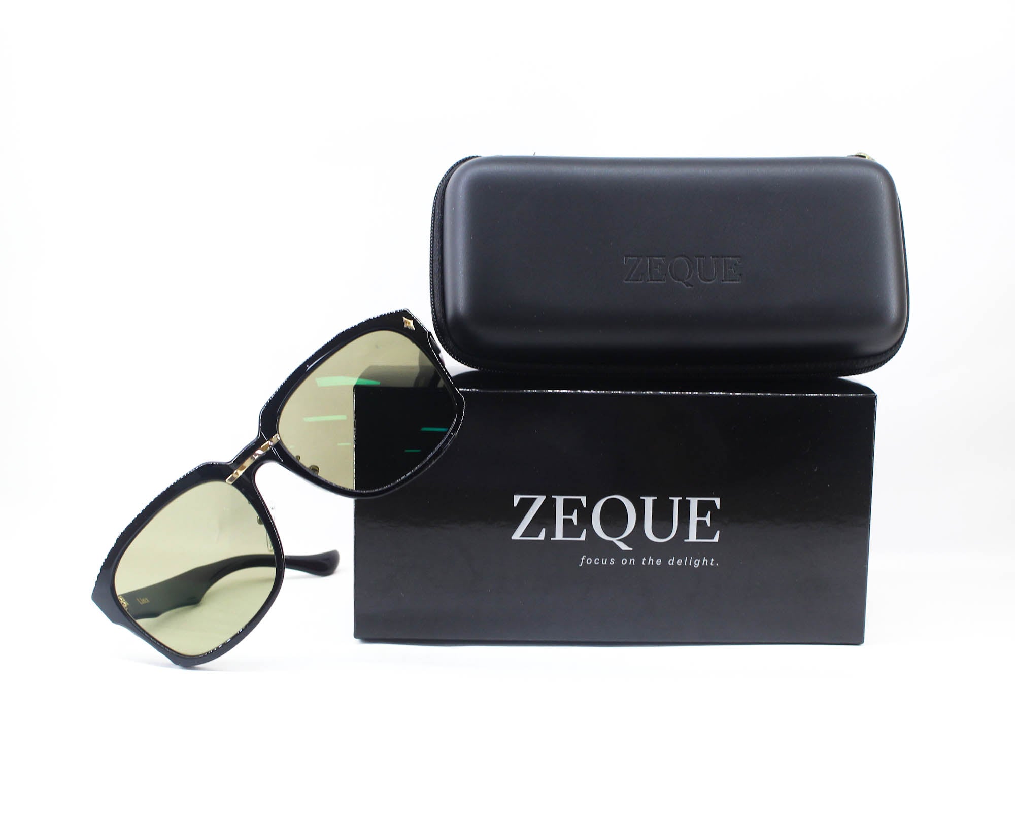 Zeque Polarised Fishing Sunglasses Linx F-2100 Black Gloss TVS (5858)