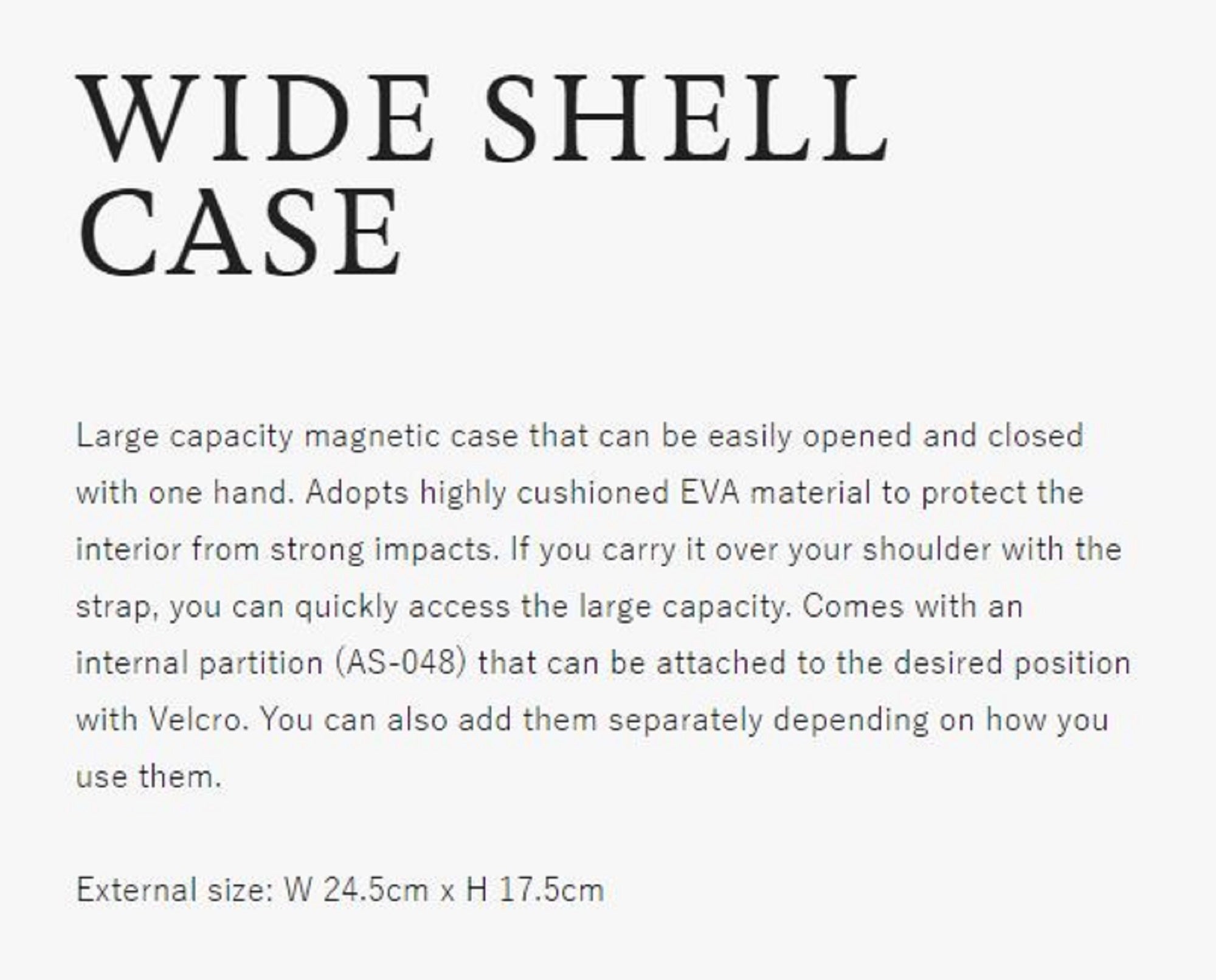 Zeque AS-047 Hard Shell Wide 24.5 x 17.5 cm (6152)