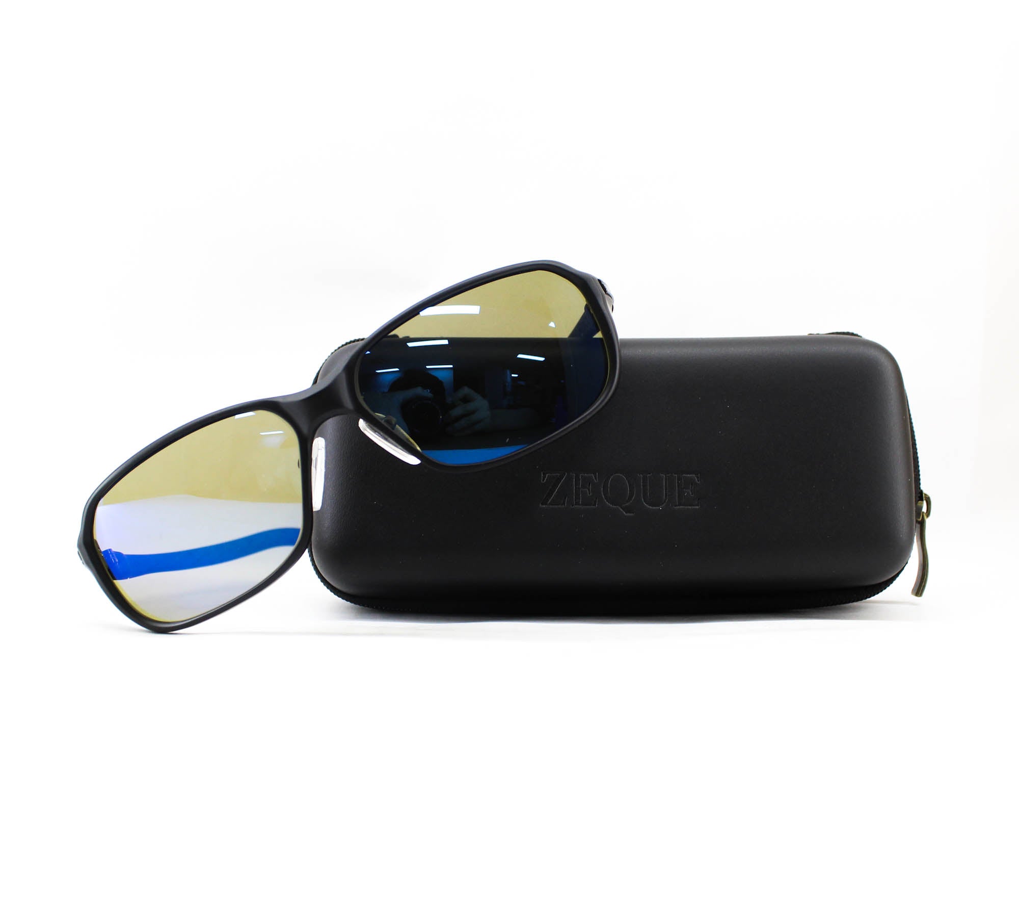 Zeque Polarised Fishing Sunglasses Tida F-2180 TVS Blue Mirror (6787)