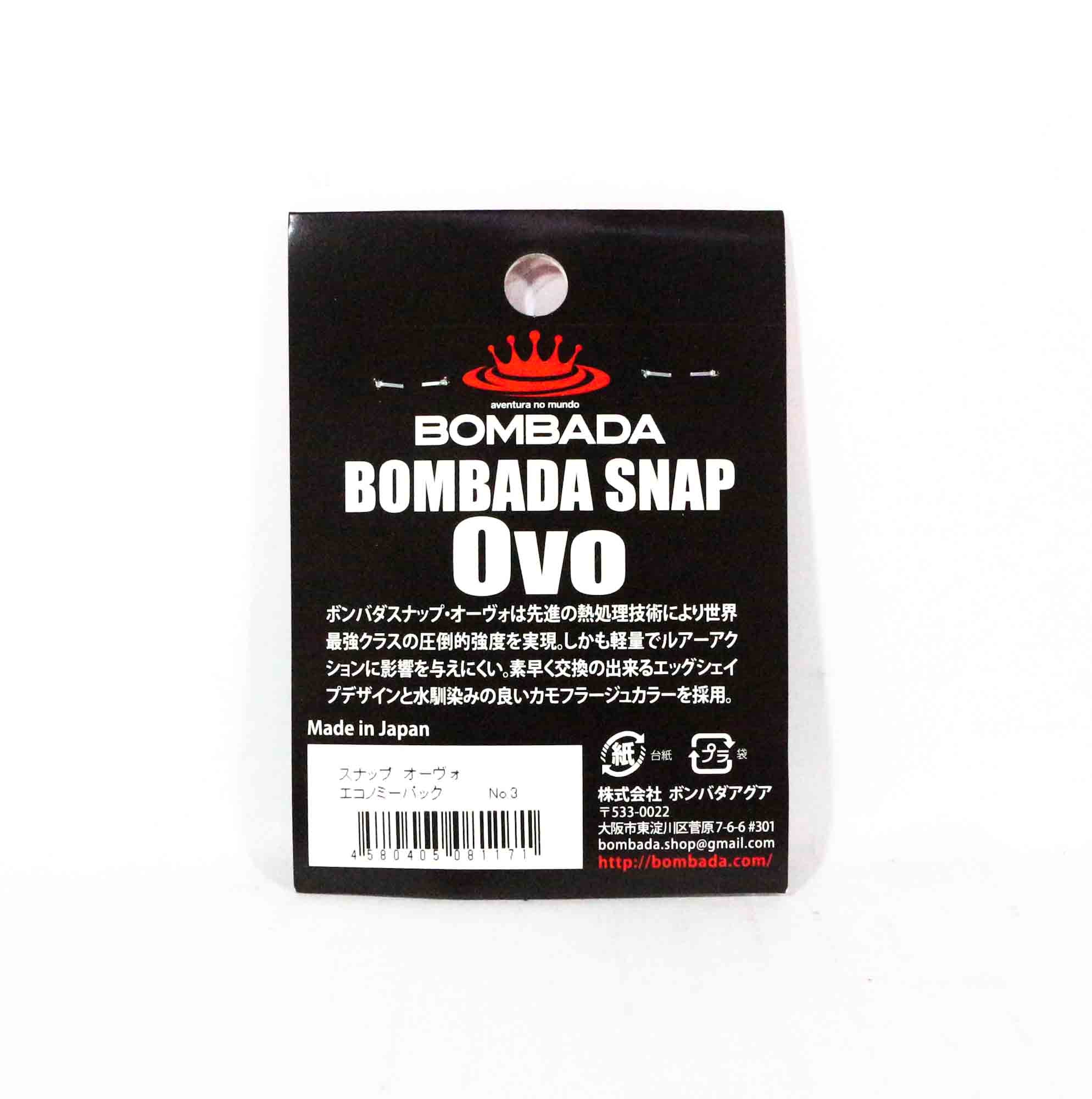 Bombada Lure Snap Ovo Economy Pack Heavy Duty Size 3 (1171)