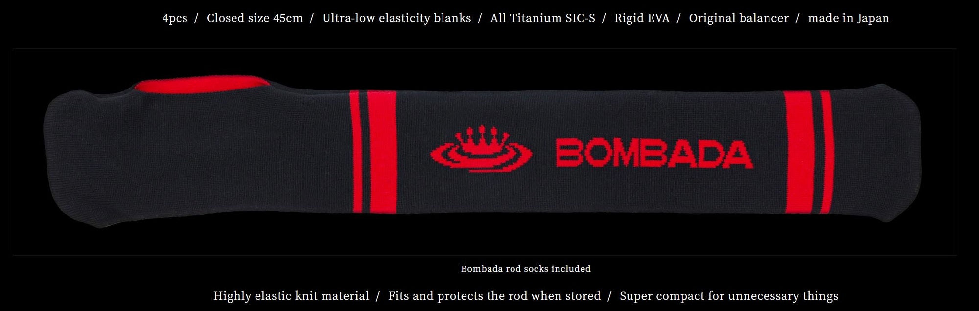 Tulala x Bombada Rod Baitcast Passista 54 4 piece Travel (5728)