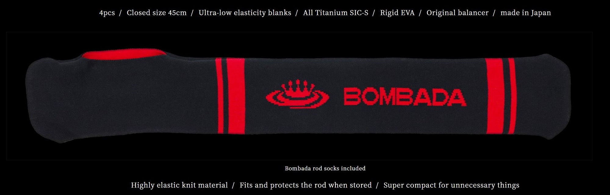 Tulala x Bombada Rod Baitcast Magico 53 4 piece Travel (5735)