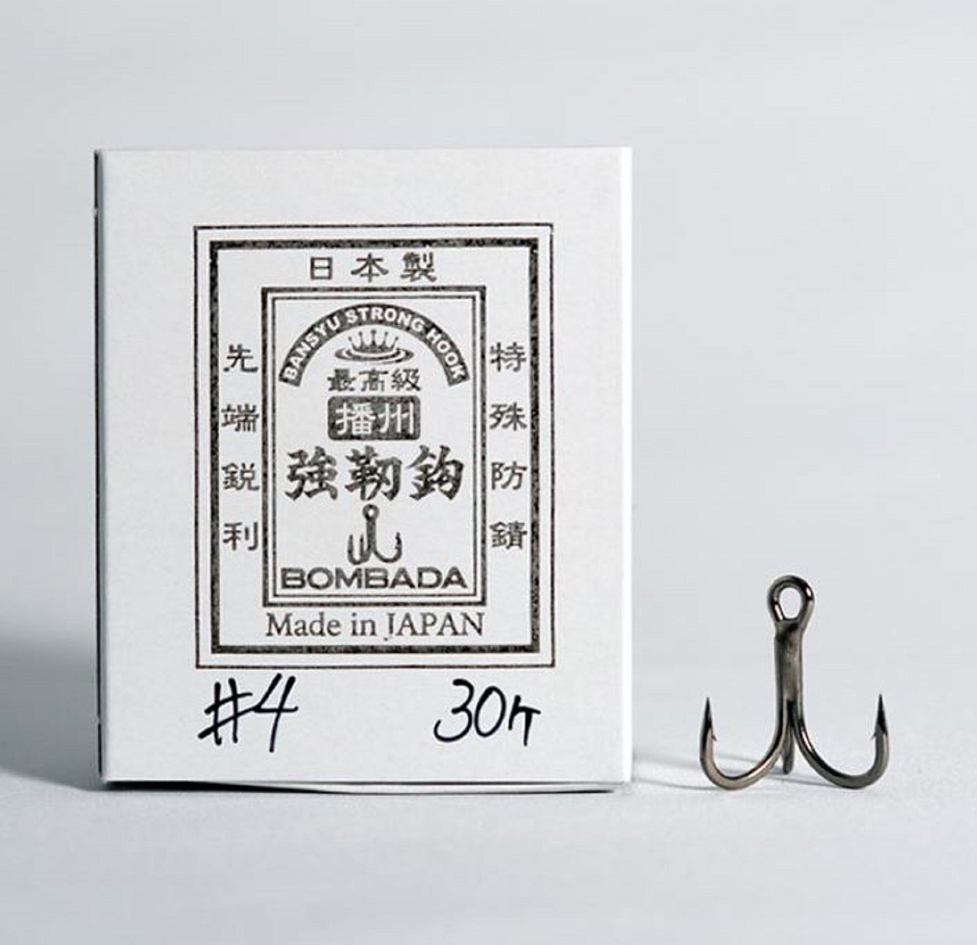 Bombada Treble Hooks 5X Banshu Kyojinbari Size 4-qty 30 (6510)