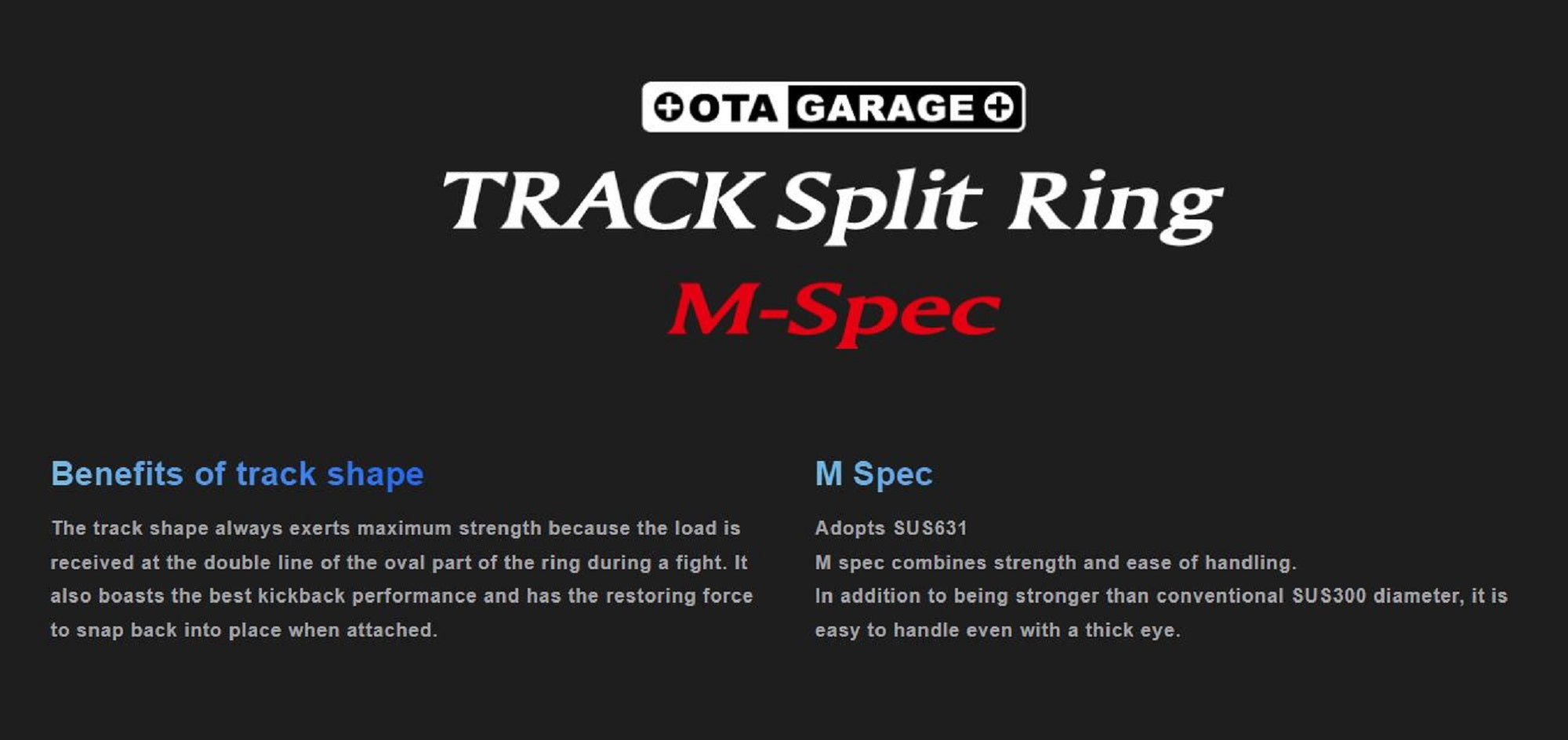 Studio Ocean Mark Track Split Rings Size M-Spec M10 (4800)