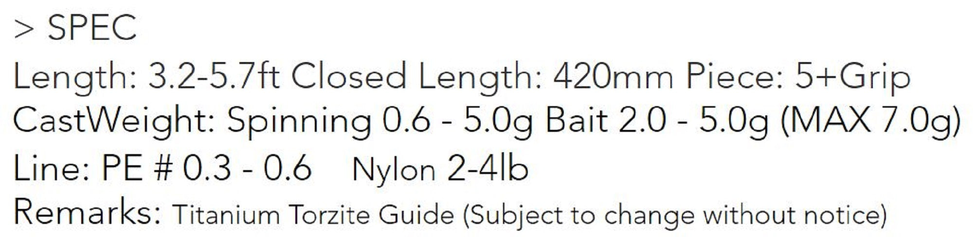 Transcendence Rod Spinning Sperar 64S (0907)