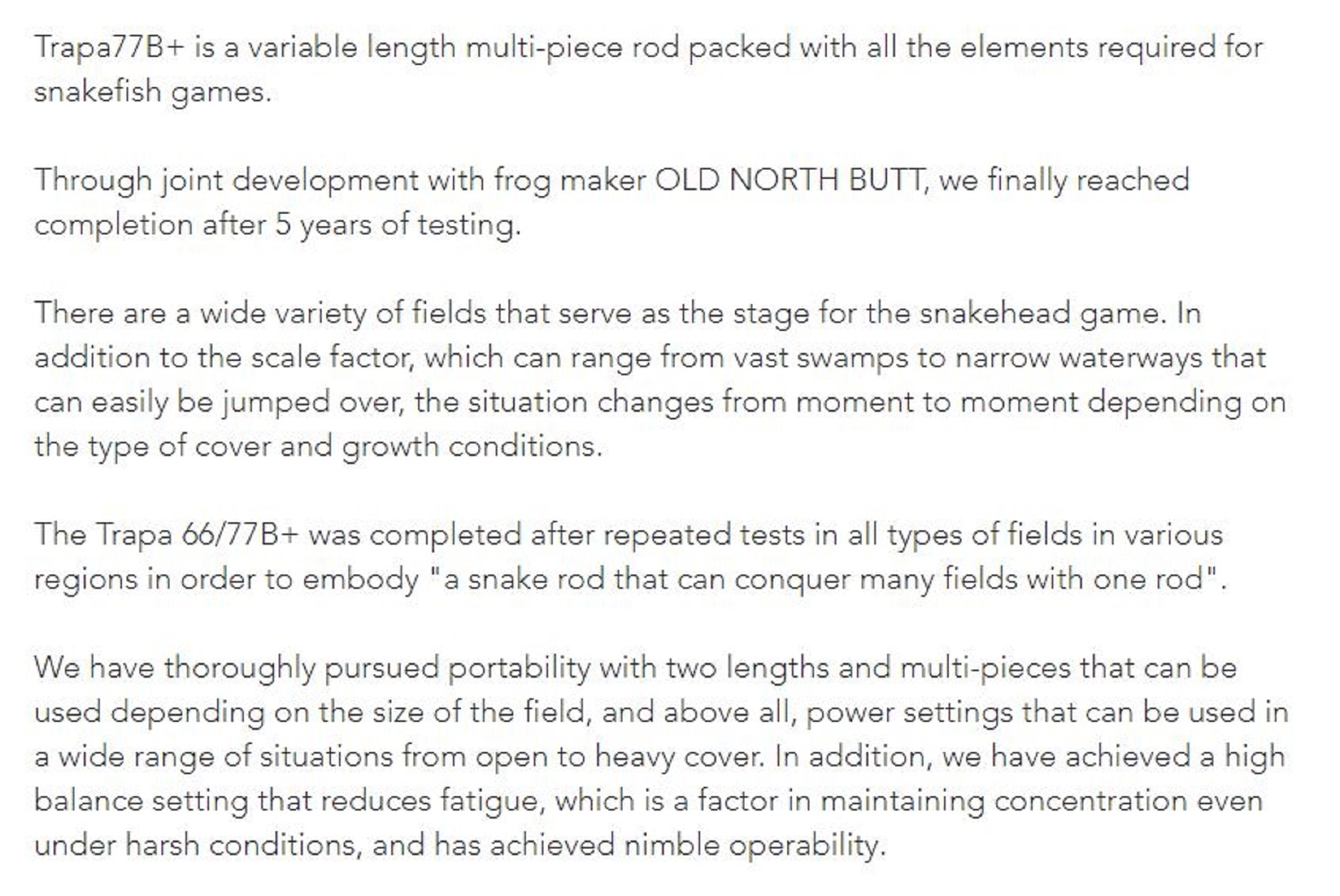 Transcendence Rod Baitcast Trapa 77/66B (0914)