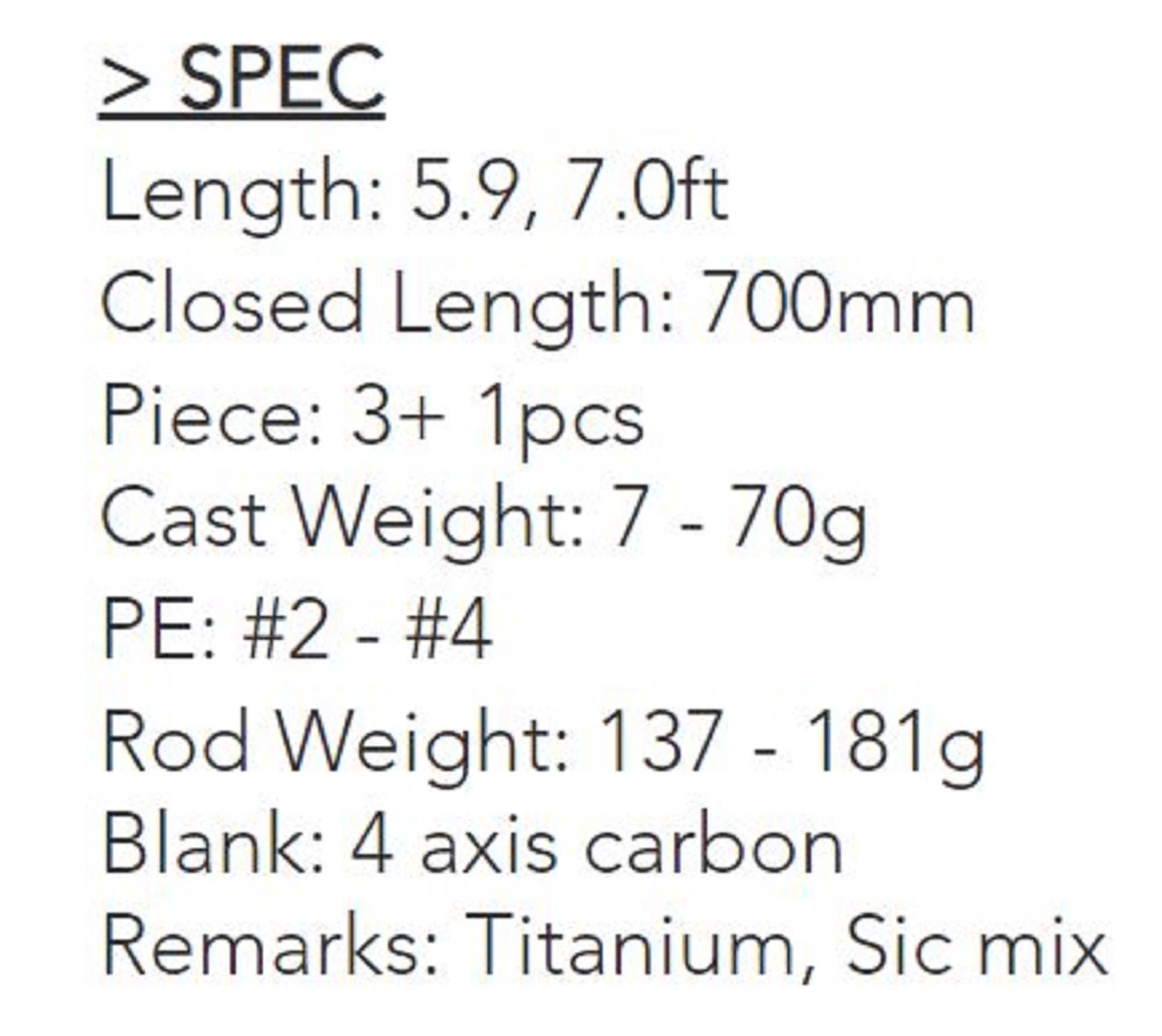 Transcendence Rod Baitcast Ocellate 59B + 5.9-7.0ft (0938)