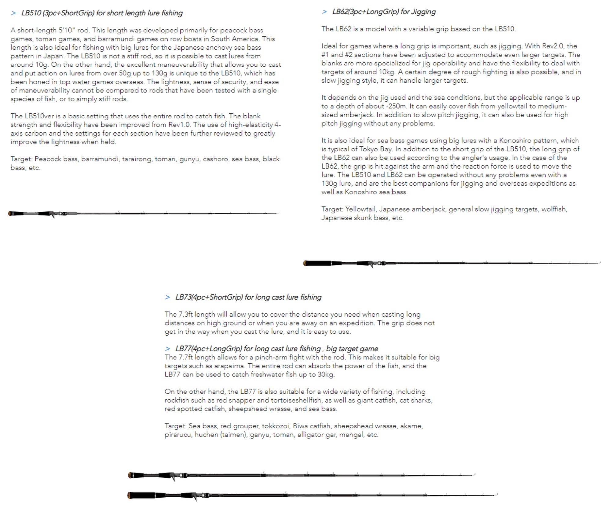 Transcendence Rod Baitcast Late Bloomings 510+ 5.1-7.7ft (1058)