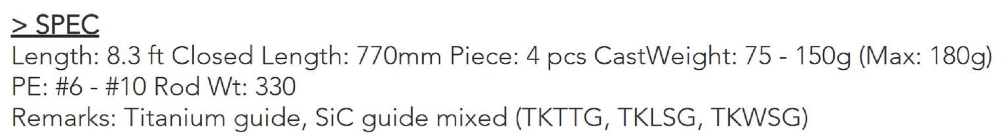 Transcendence Rod Spinning Xaloc 83S (1232)